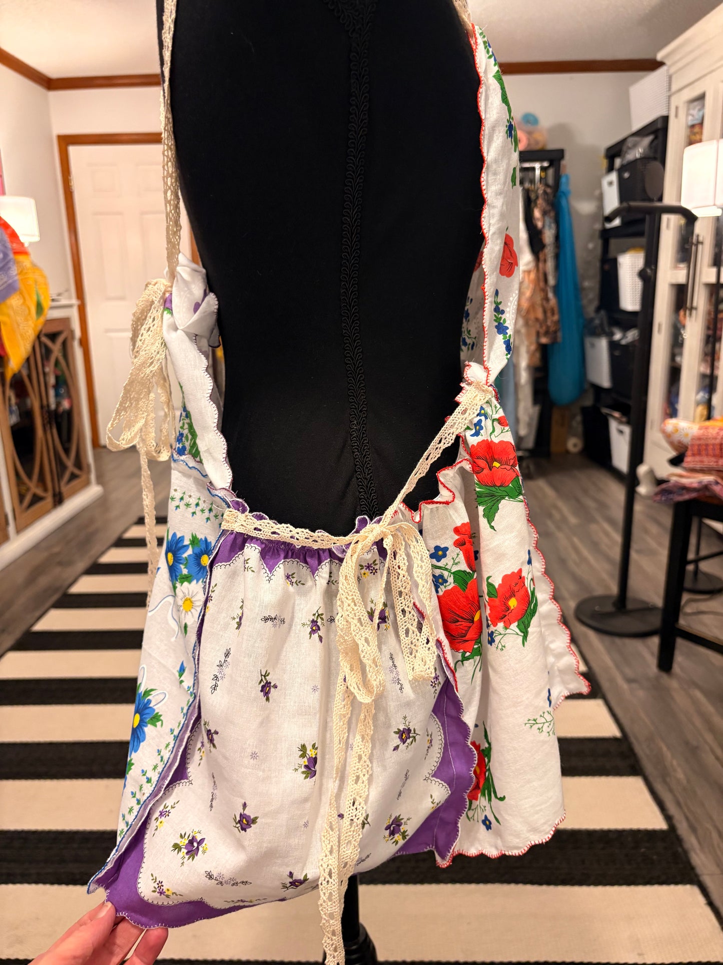 Chloe Upcycled Hankie Top One Size Fits a 8-16