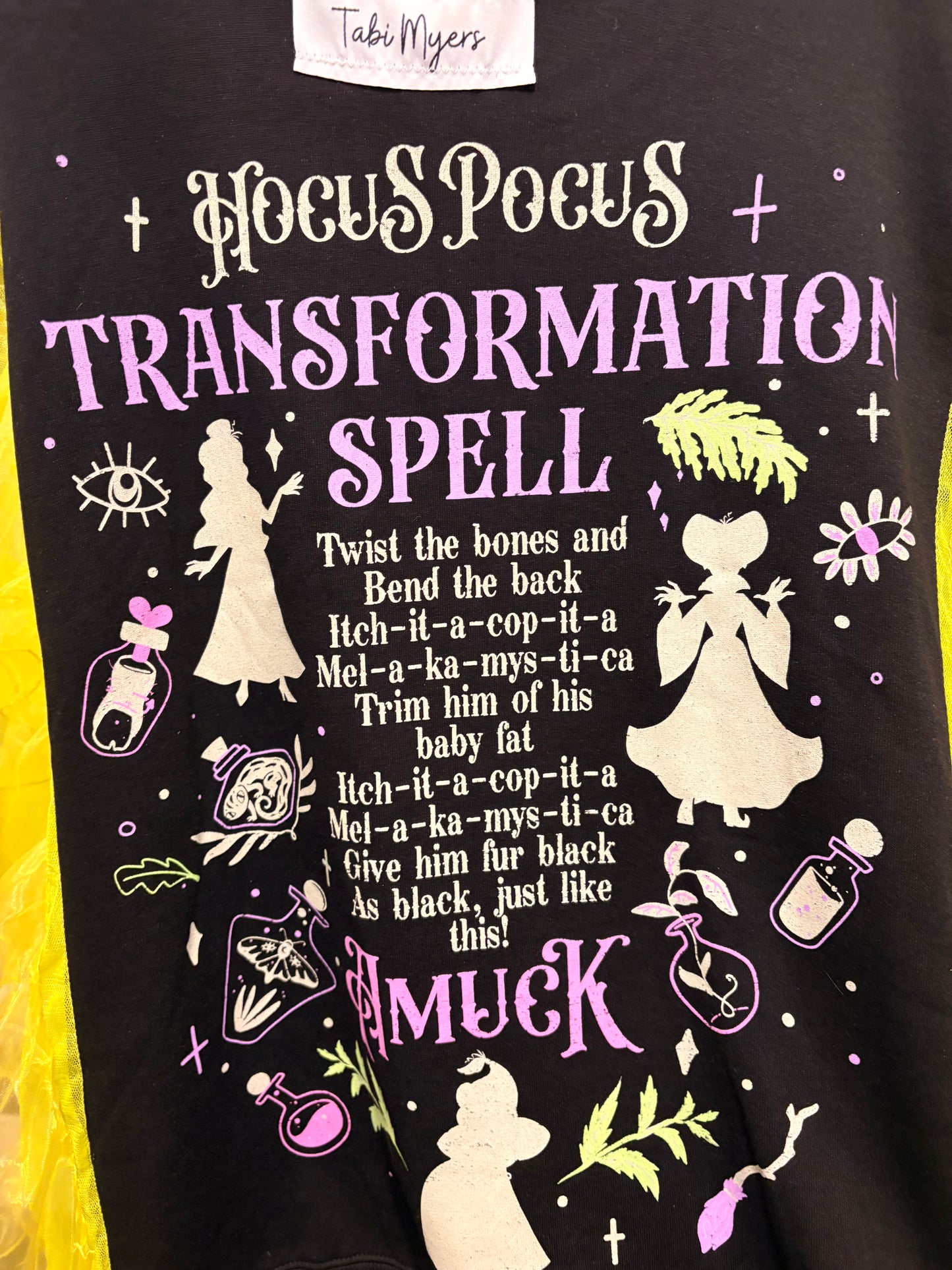 I Put A Spell On You Rockstar Ruffle Top One Size Fits a Small to 3X