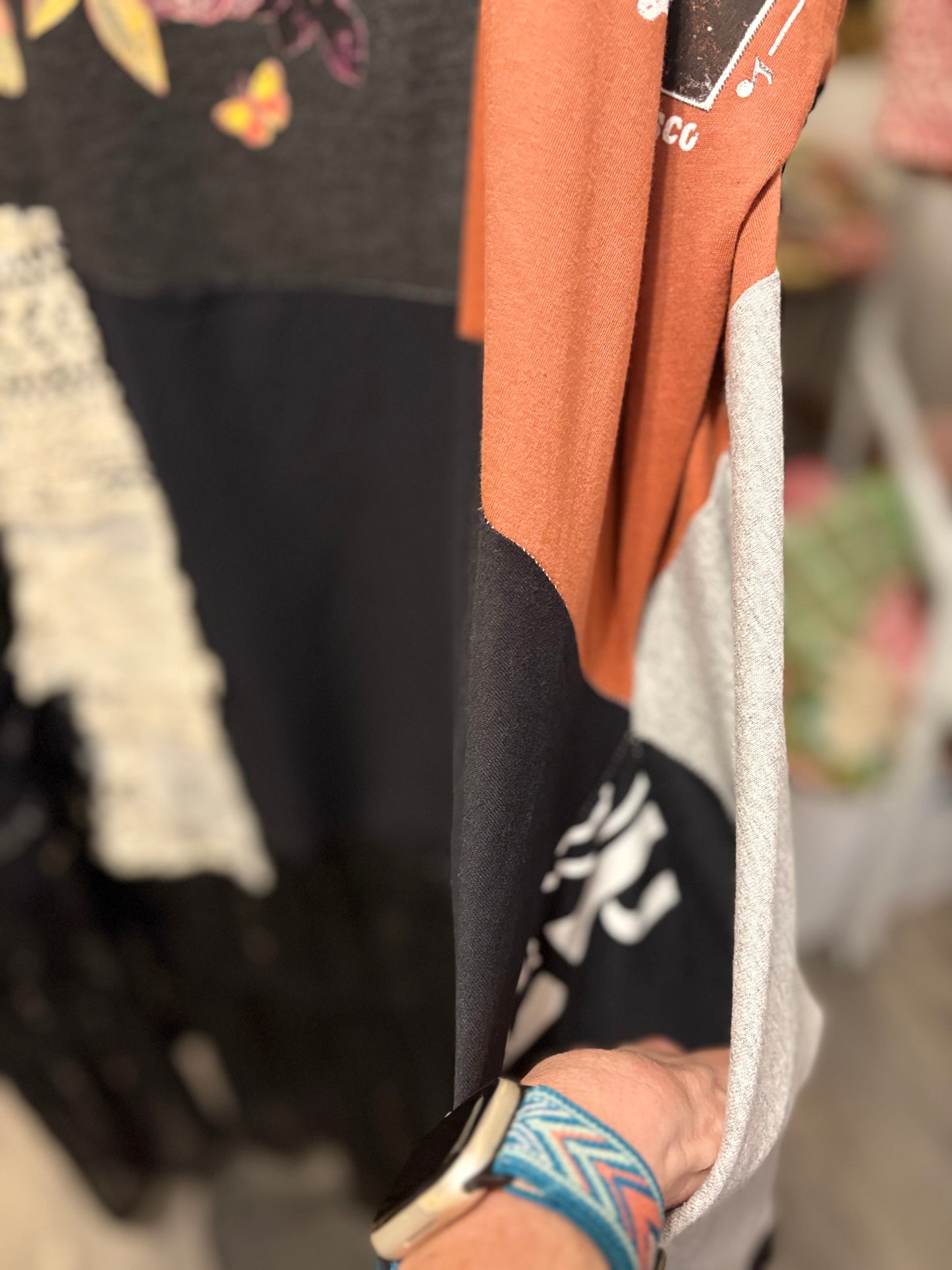 Pretty Disco Maxi Dress Upcycled Tee Dress One Size Fits a Large to 3X