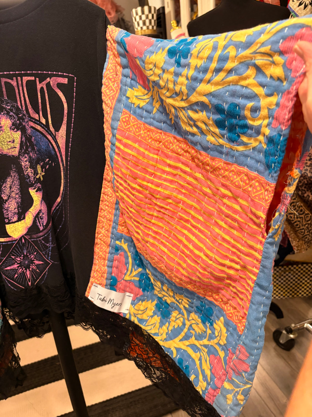 Gypsy Vintage Kantha Poncho One Size Fits a Small to XXL