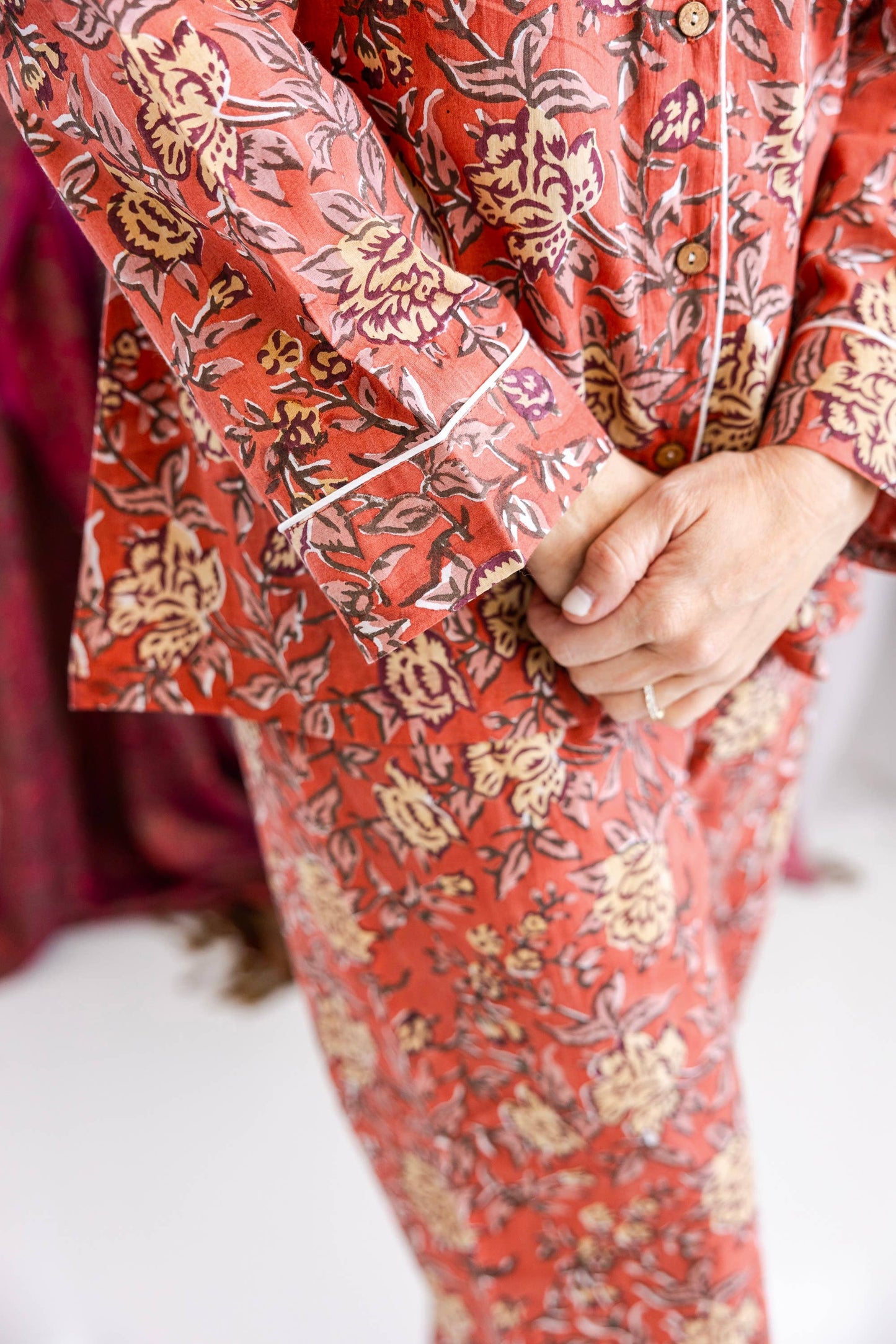 Block Print Loverly Pajama Set - Pants: XL