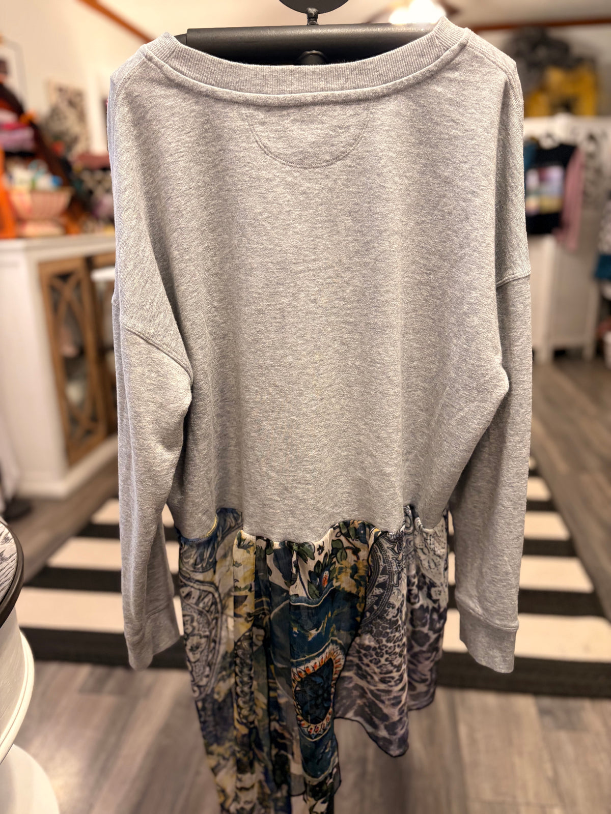 Delilah Hi/Lo Asymmetrical Sweatshirt One Size Fits a Small to XXL