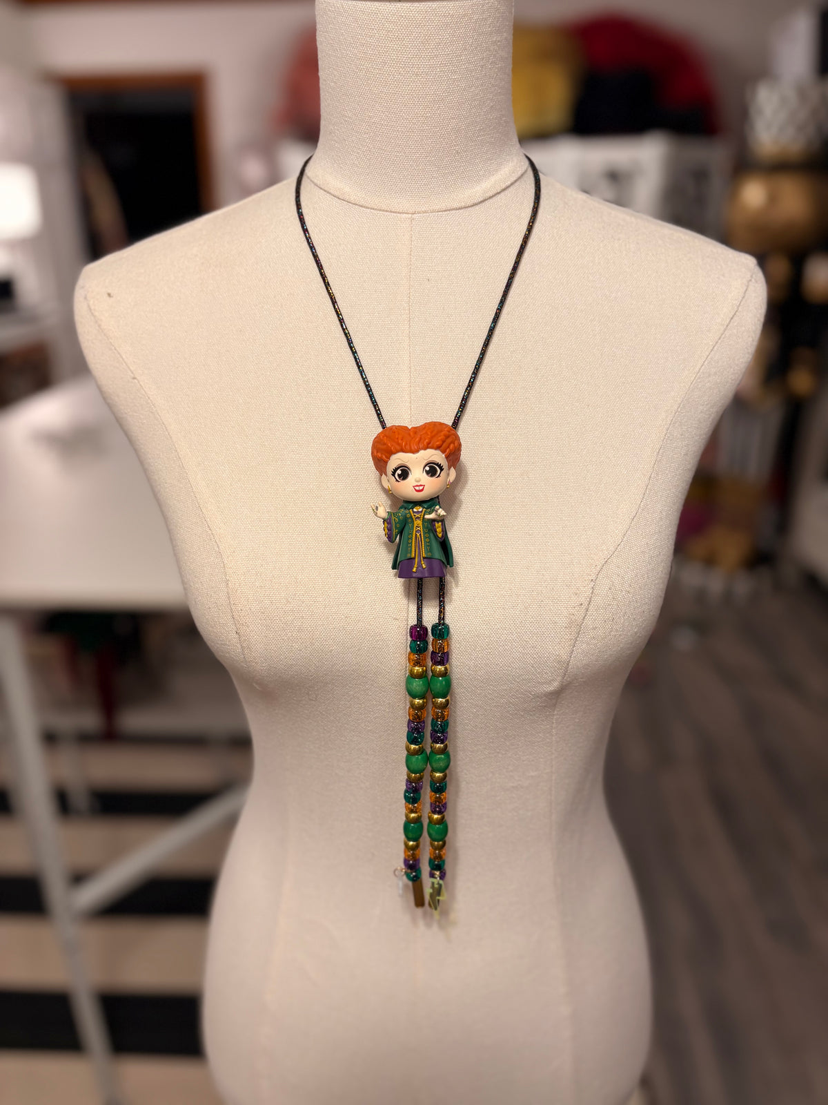 A Bunch Of Witches Red Handmade Bolo Necklace