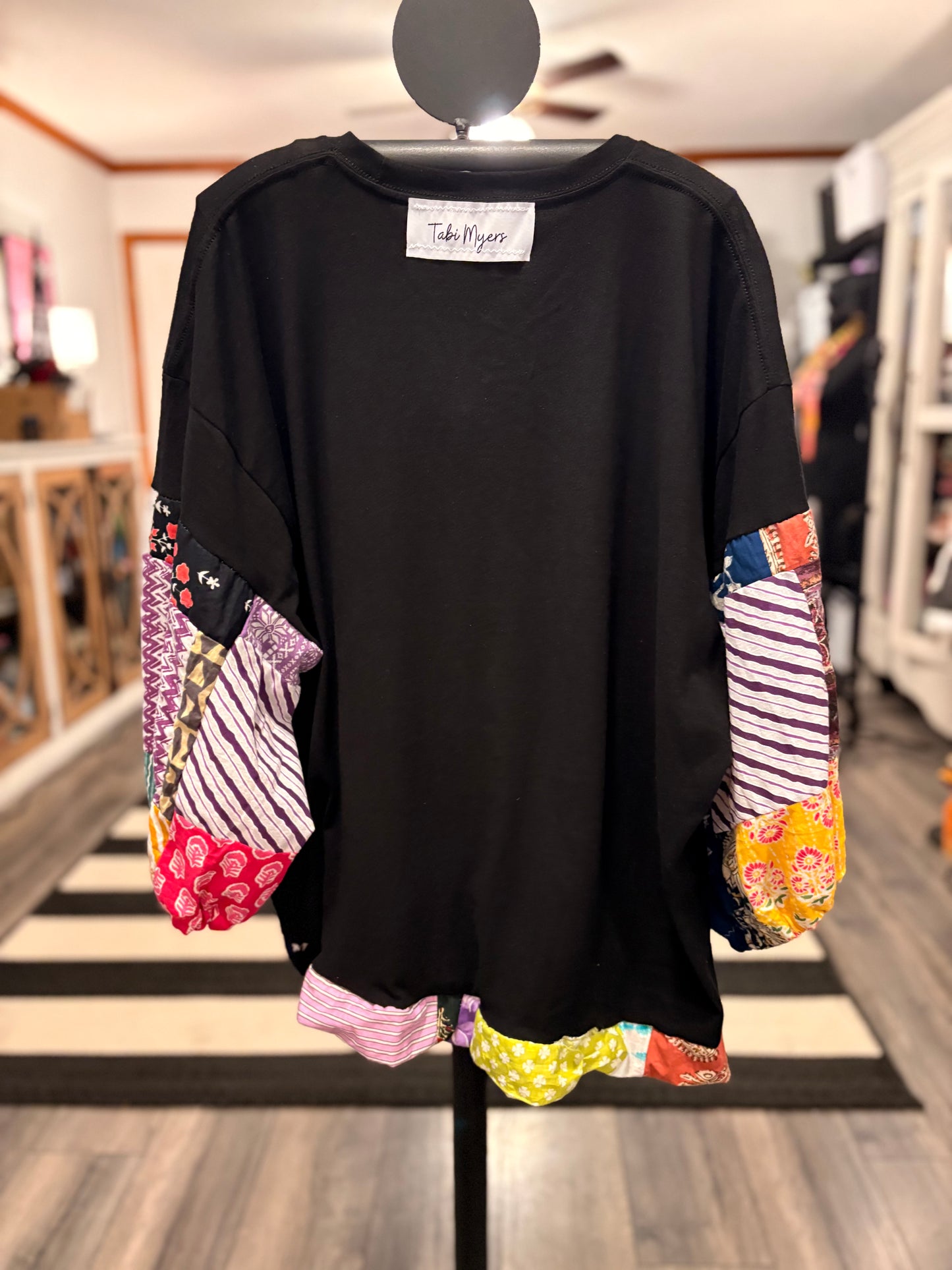 Whole Lotta Love Upcycled Vintage Patchwork Tee Fits a Small to 2X