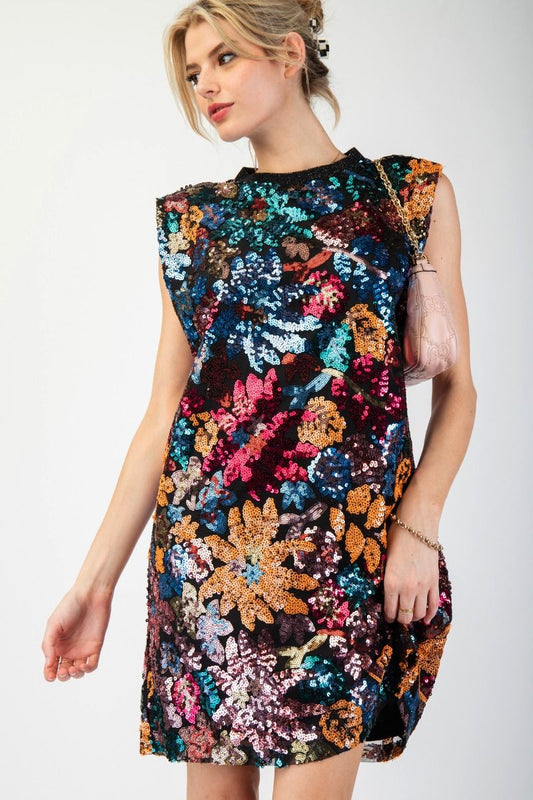 Sleeveless Sequin Dress