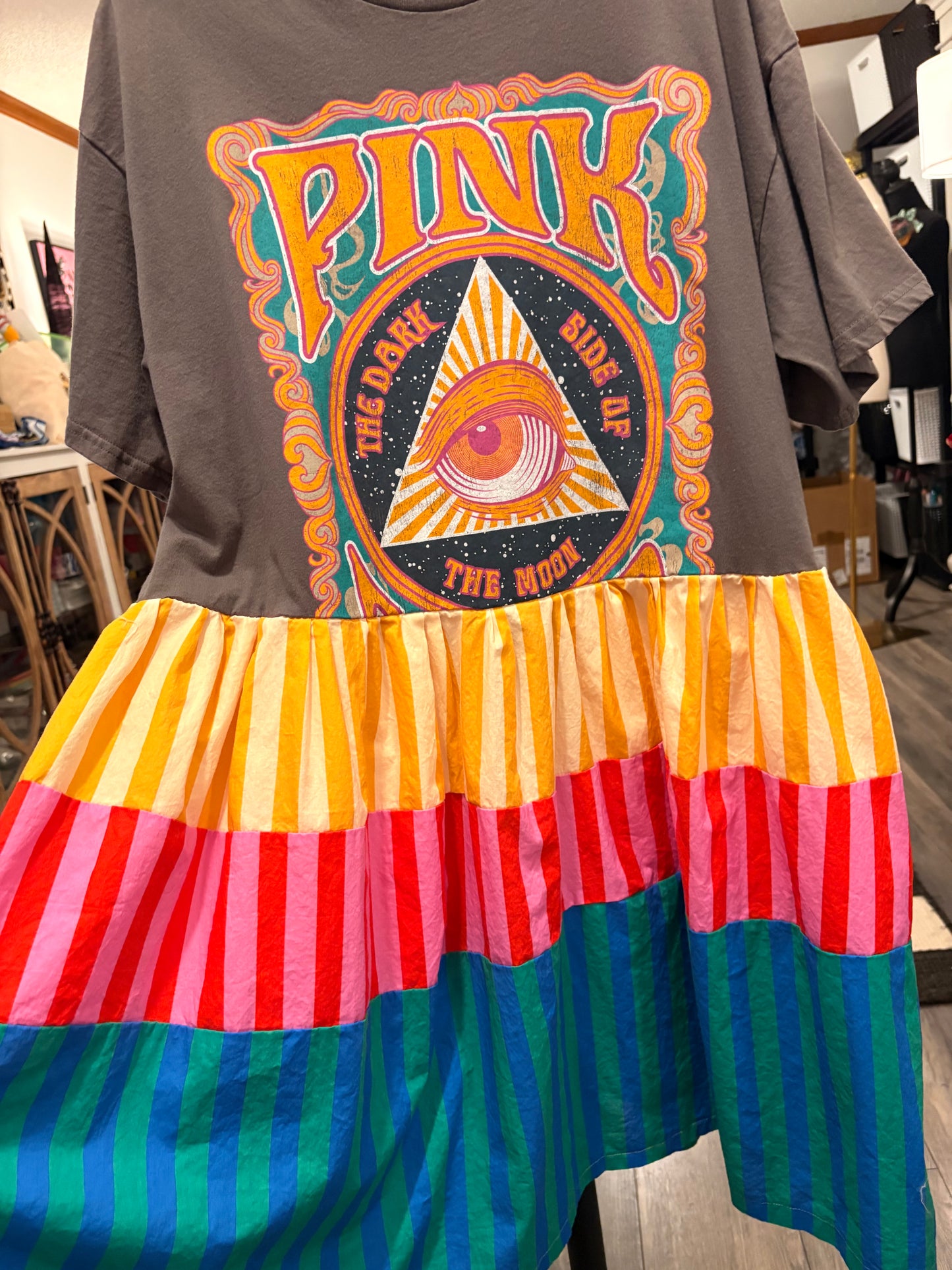 Comfortably Numb Upcycled Patchwork Dress One Size Fits a Small to 2X