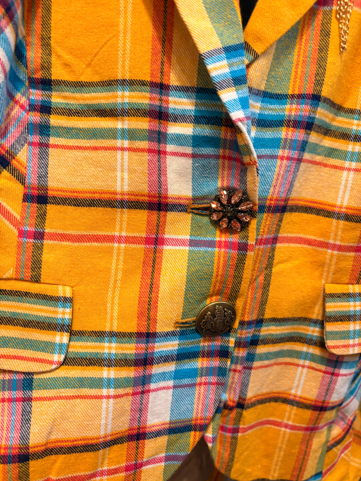Dulce Plaid Peplum Jacket by Aratta
