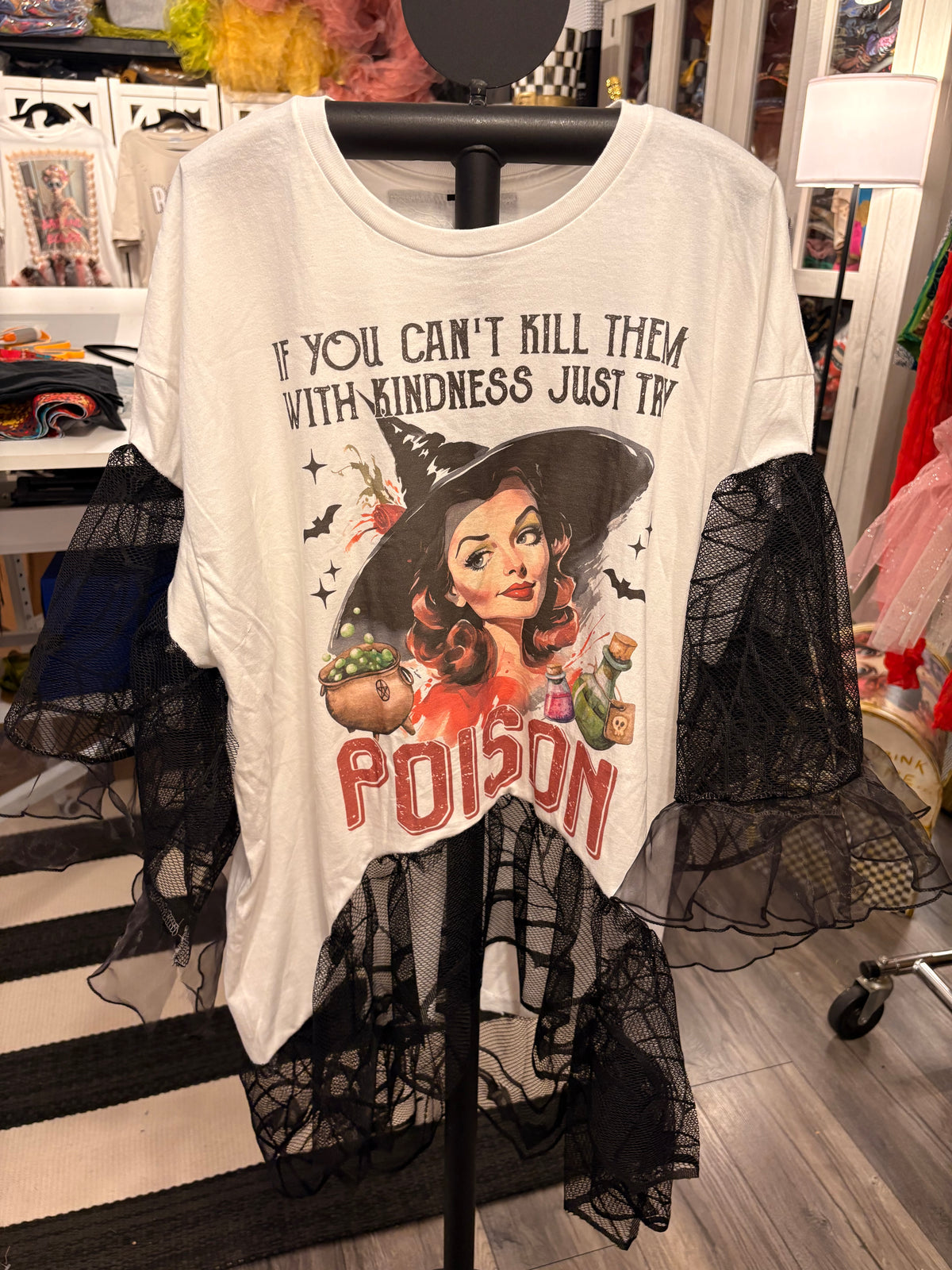 Poison Hi/Lo Glam Tee One Size Fits Small to 2X