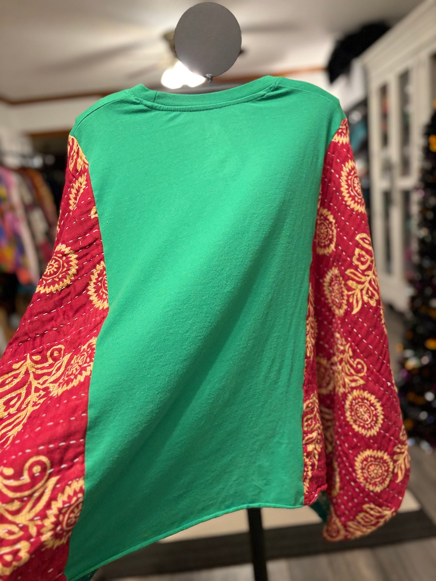 Does Somebody Need a Hug Vintage Kantha Poncho Tee One Size Fits a Small to XXL