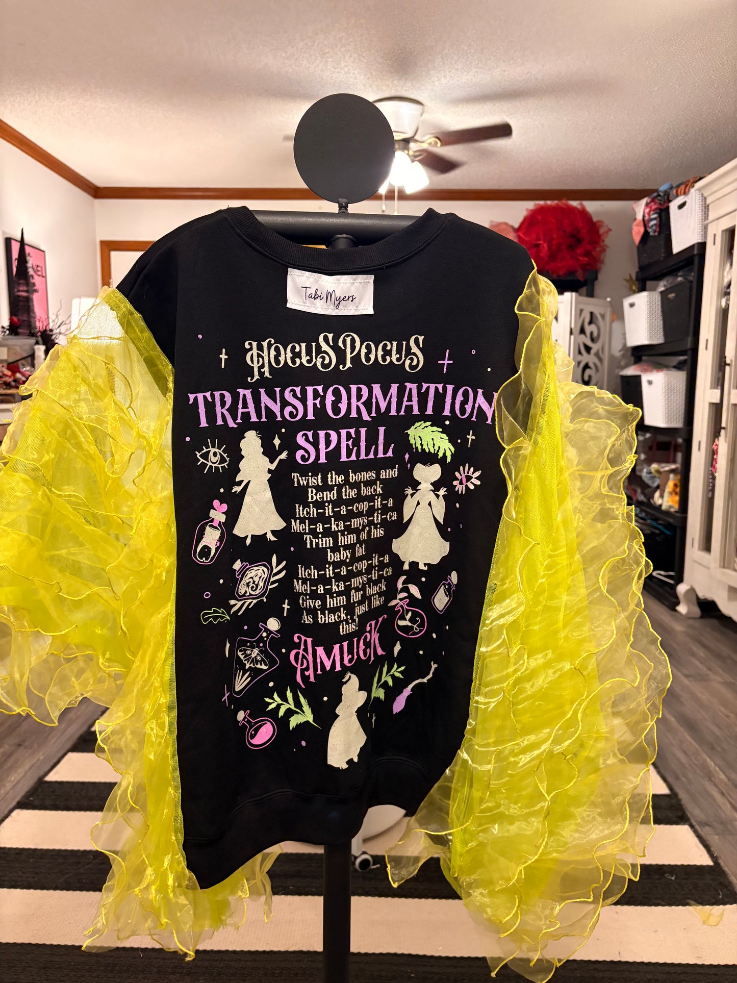I Put A Spell On You Rockstar Ruffle Top One Size Fits a Small to 3X