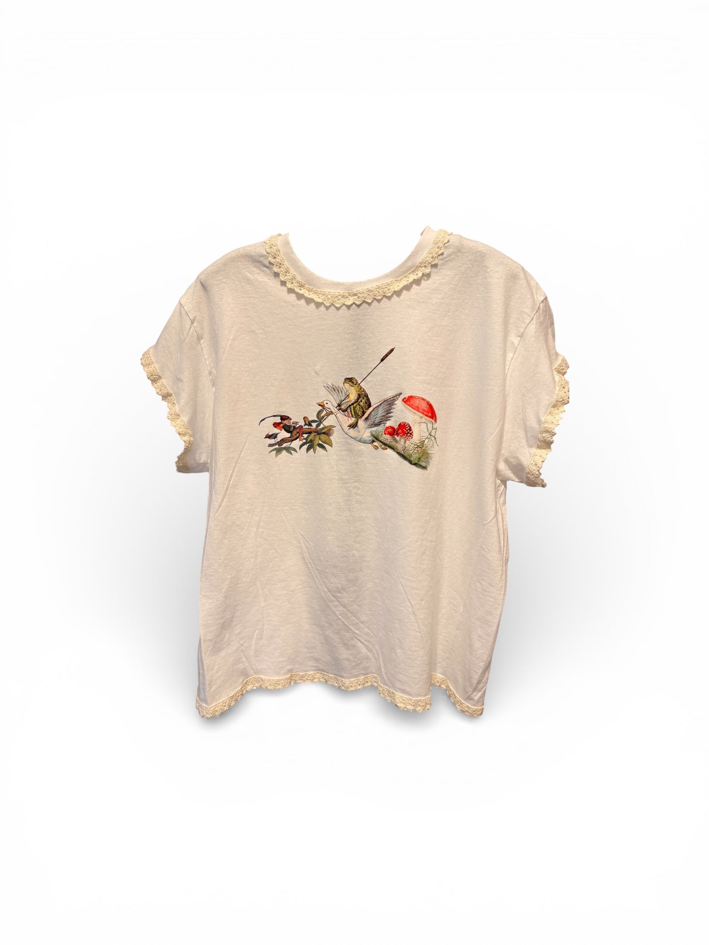 Toadstool and Gnome “Junk” Tee One Size Fits an XS to Medium