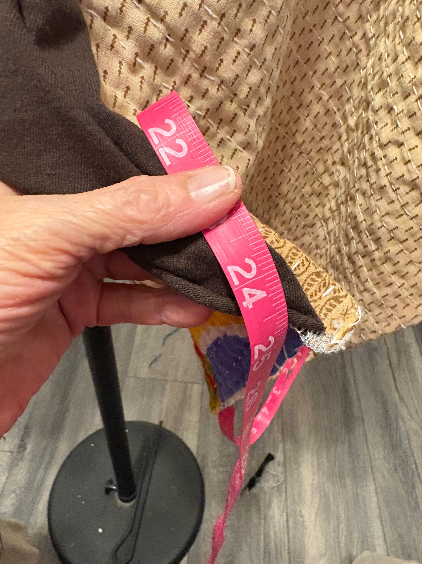 Hard Fought Upcycled Vintage Kantha Quilt Poncho Tee One Size Fits a Small to XL