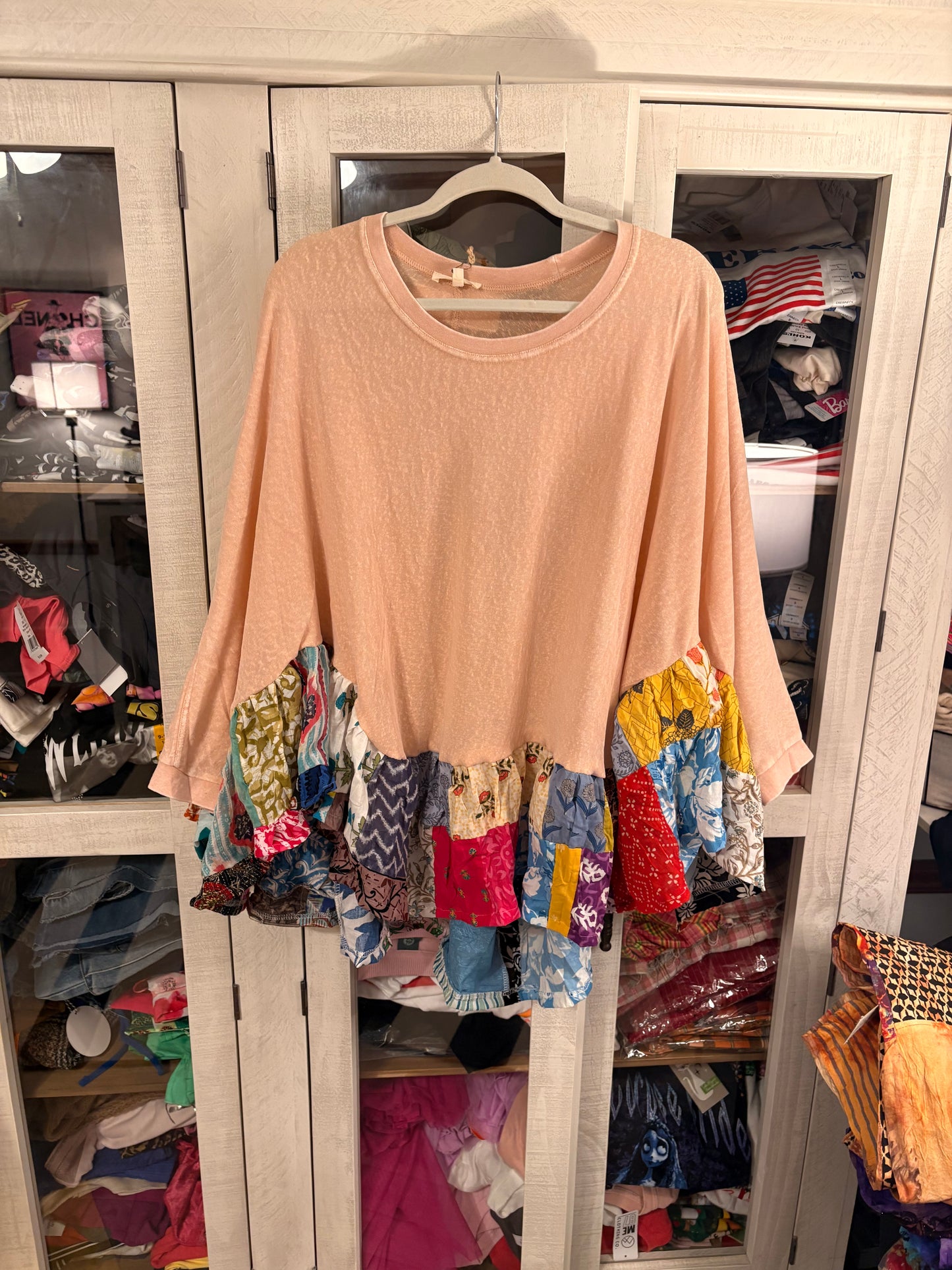 Lilly Upcycled Butterfly Poncho One Size Fits a Large to 3X
