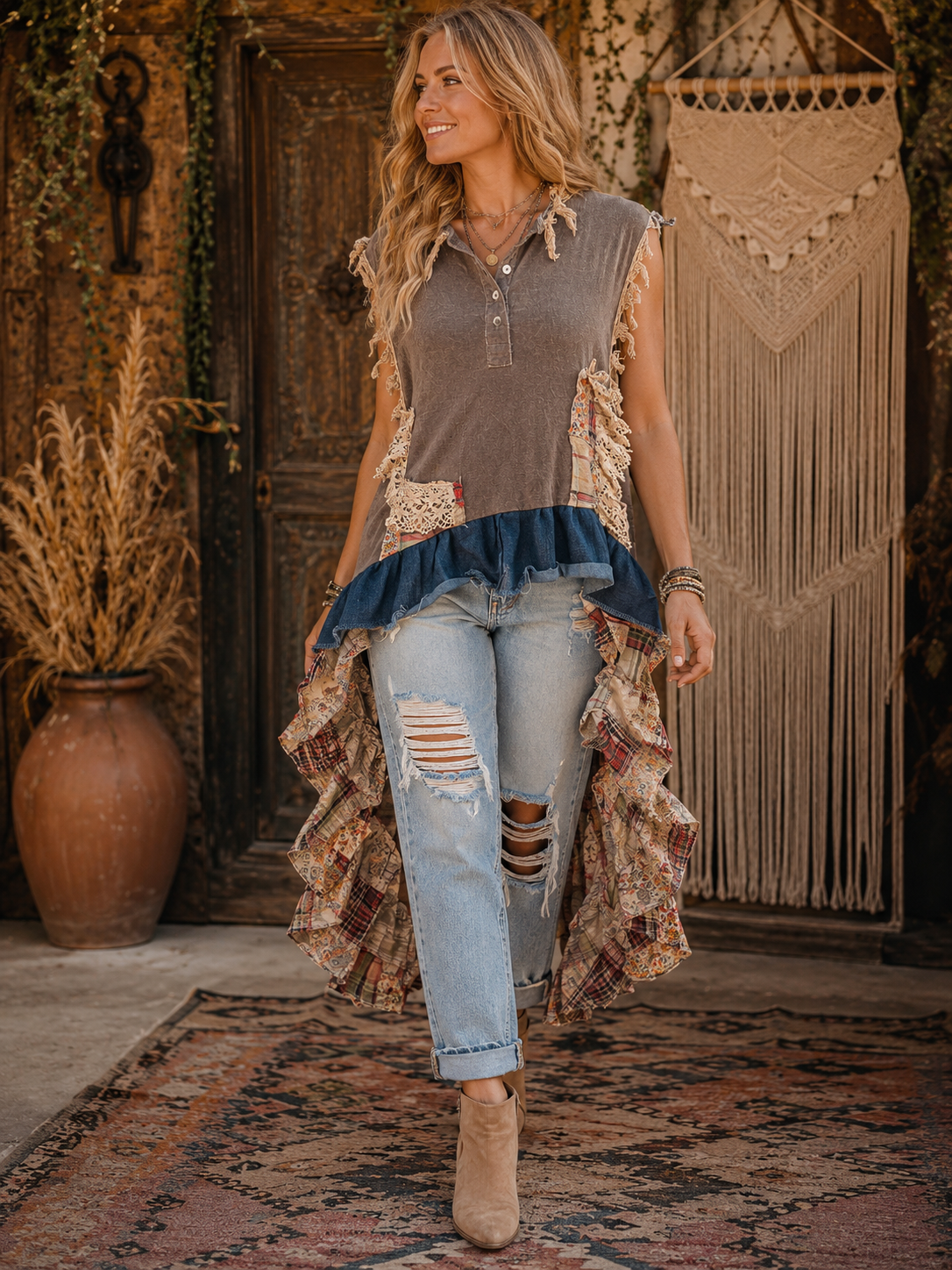 Holly Prairie Hi/Lo Top Fits a Large/XL