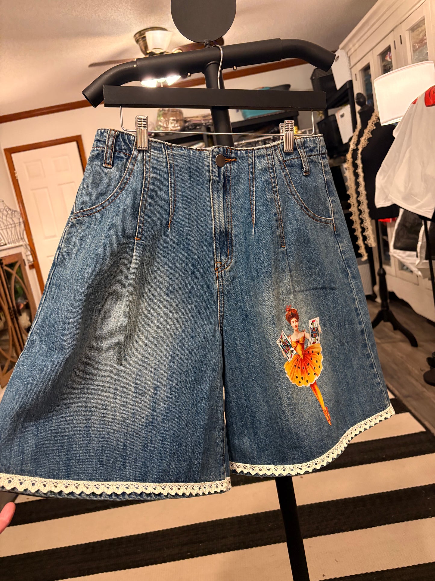 Trixie Refashioned Junk Jean Short Small 2/4