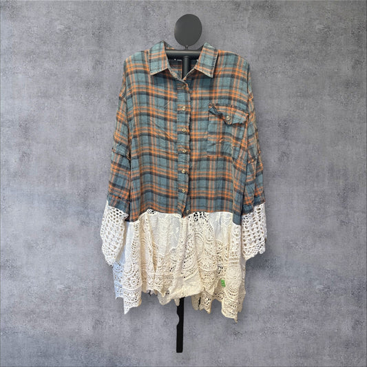 Crochet Cowgirl Upcycled Patchwork Dress One Size Fits a Small to XXL