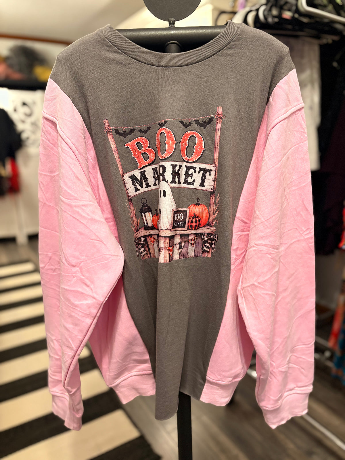 Boo Market Sweatshirt Tee One Size Fits a Small to XL