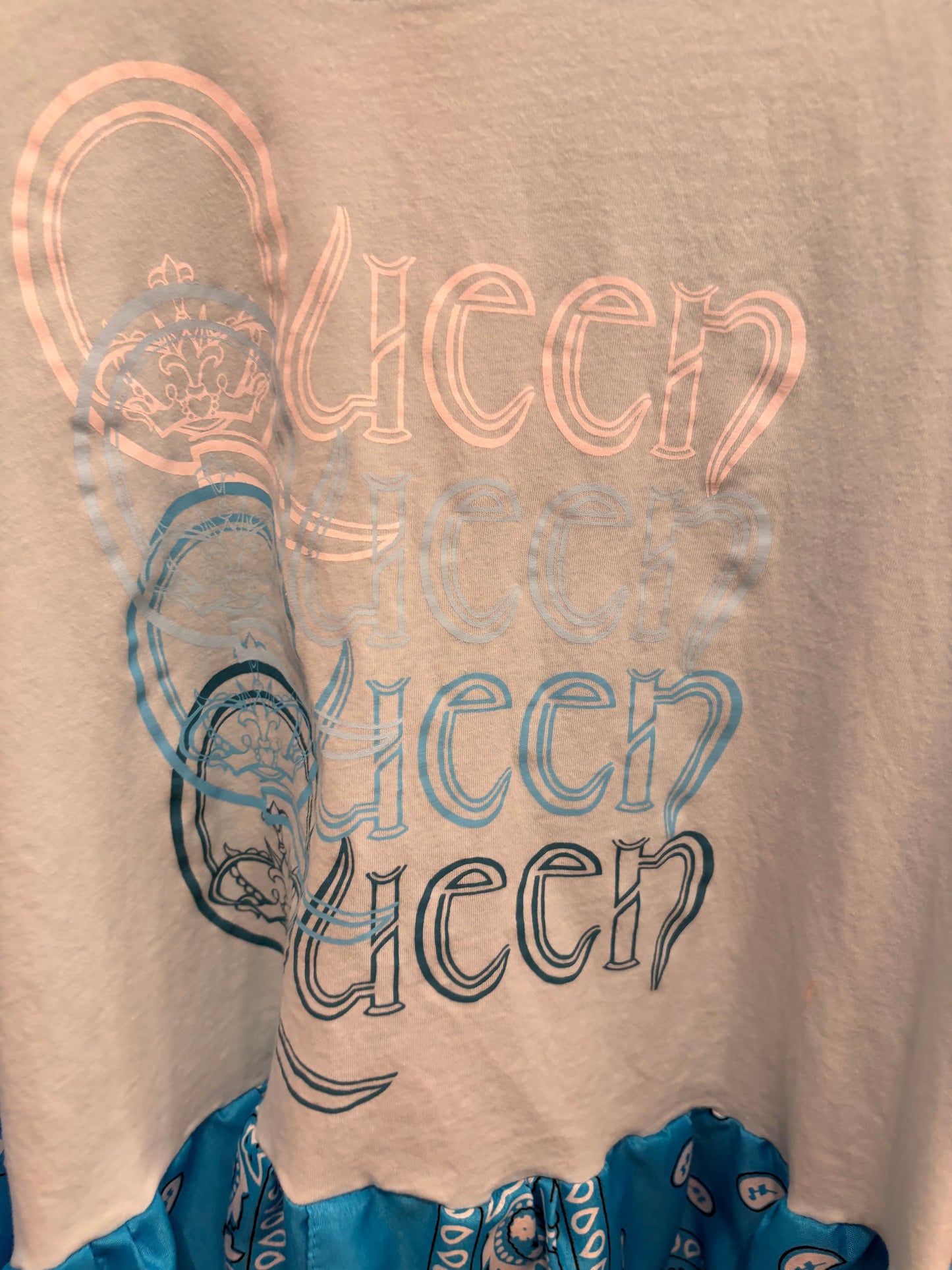 Queen Bandana Baby Doll Tee Fits a Small to 2X