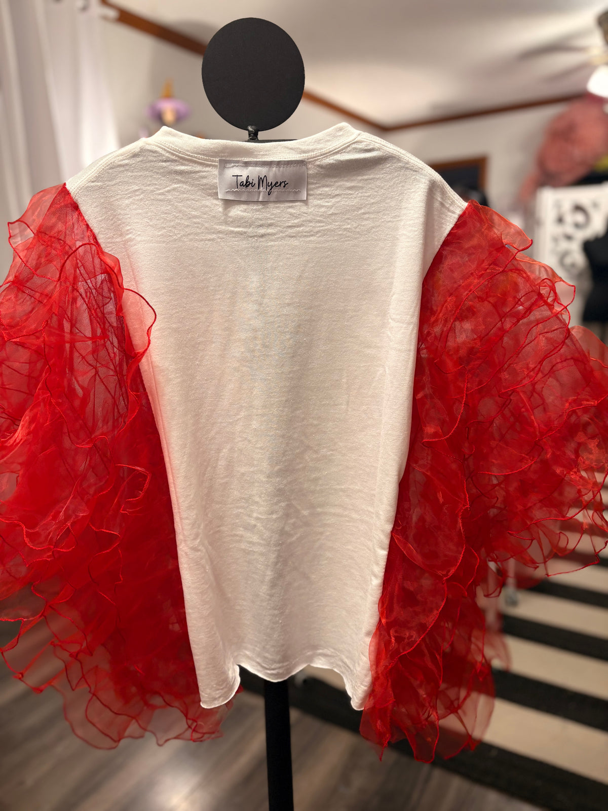 Rydell High Rockstar Ruffle Top One Size Fits a Small to XL