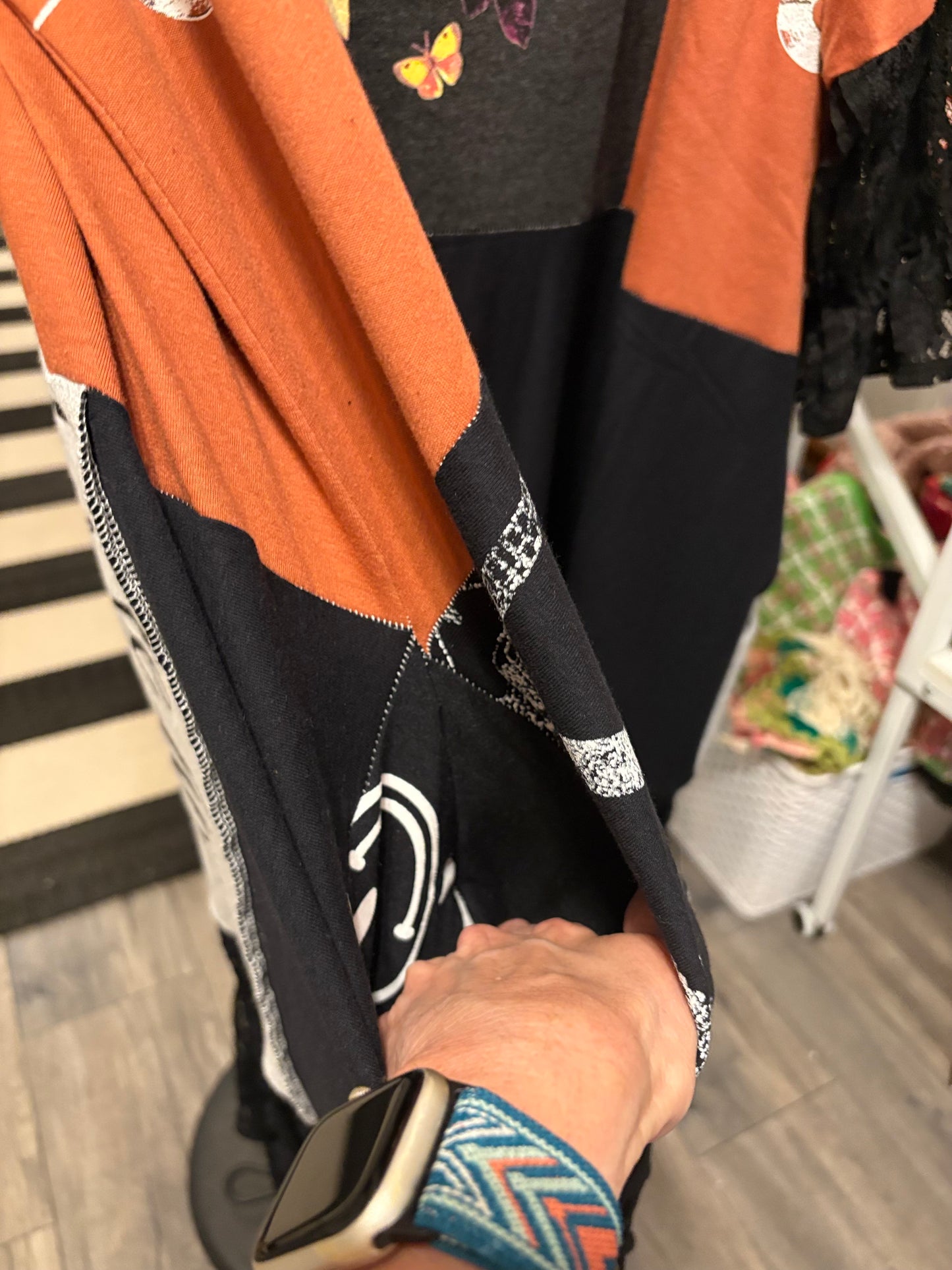 Pretty Disco Maxi Dress Upcycled Tee Dress One Size Fits a Large to 3X