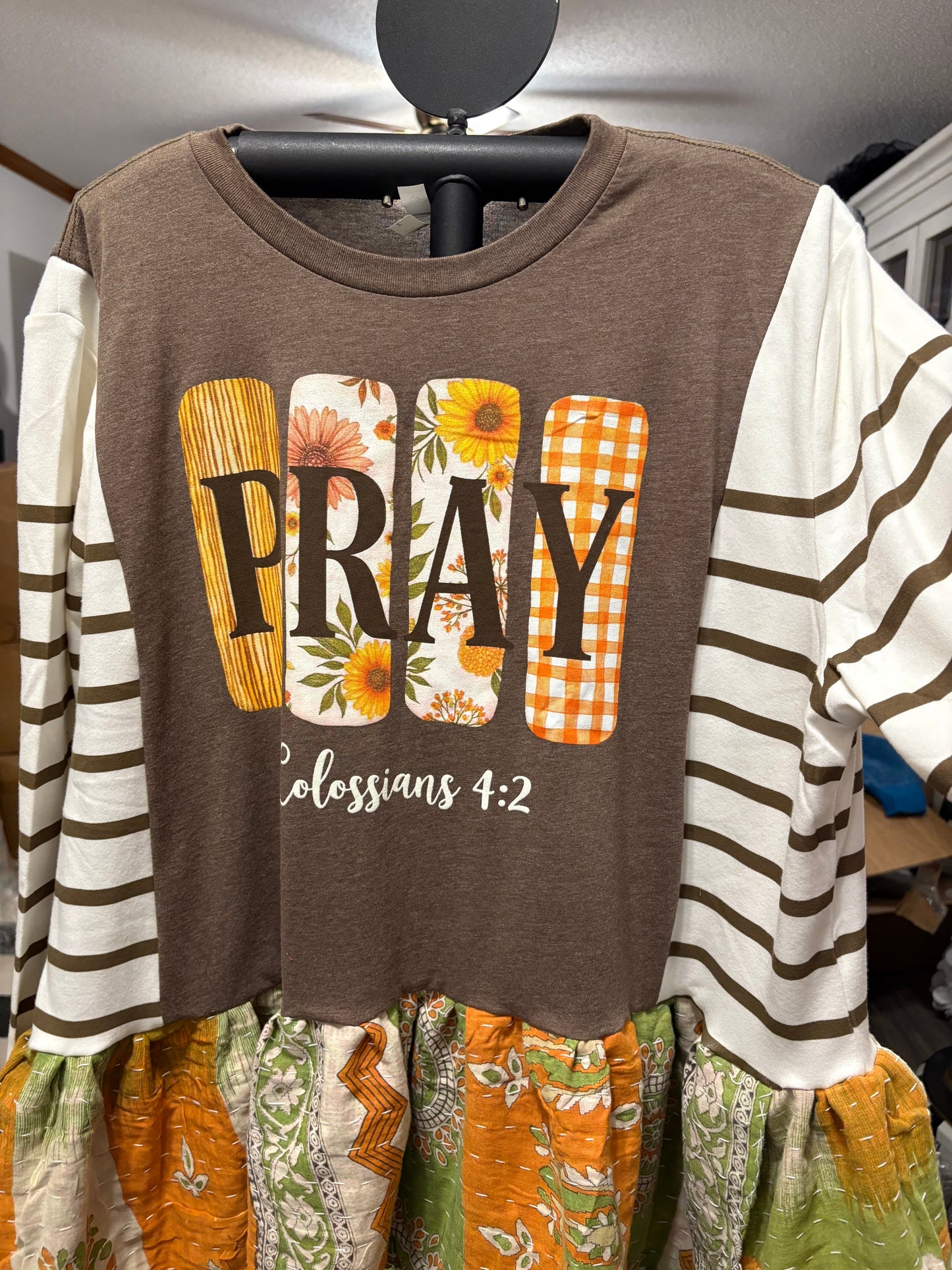 Pray Upcycled Vintage Kantha Doll Baby One Size Fits Most Size 6-16