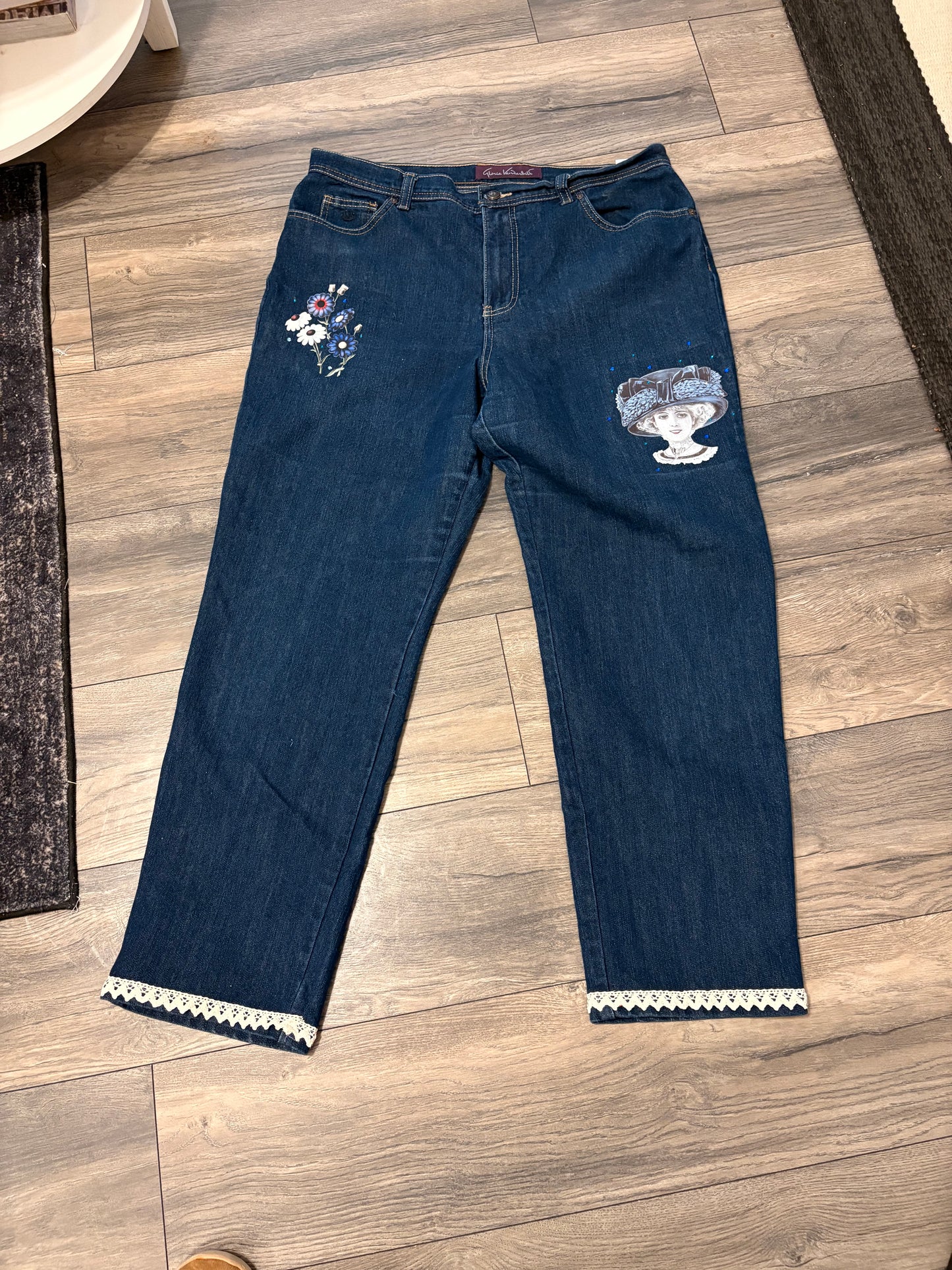Lady in Blue “Junk” Jeans Size 16