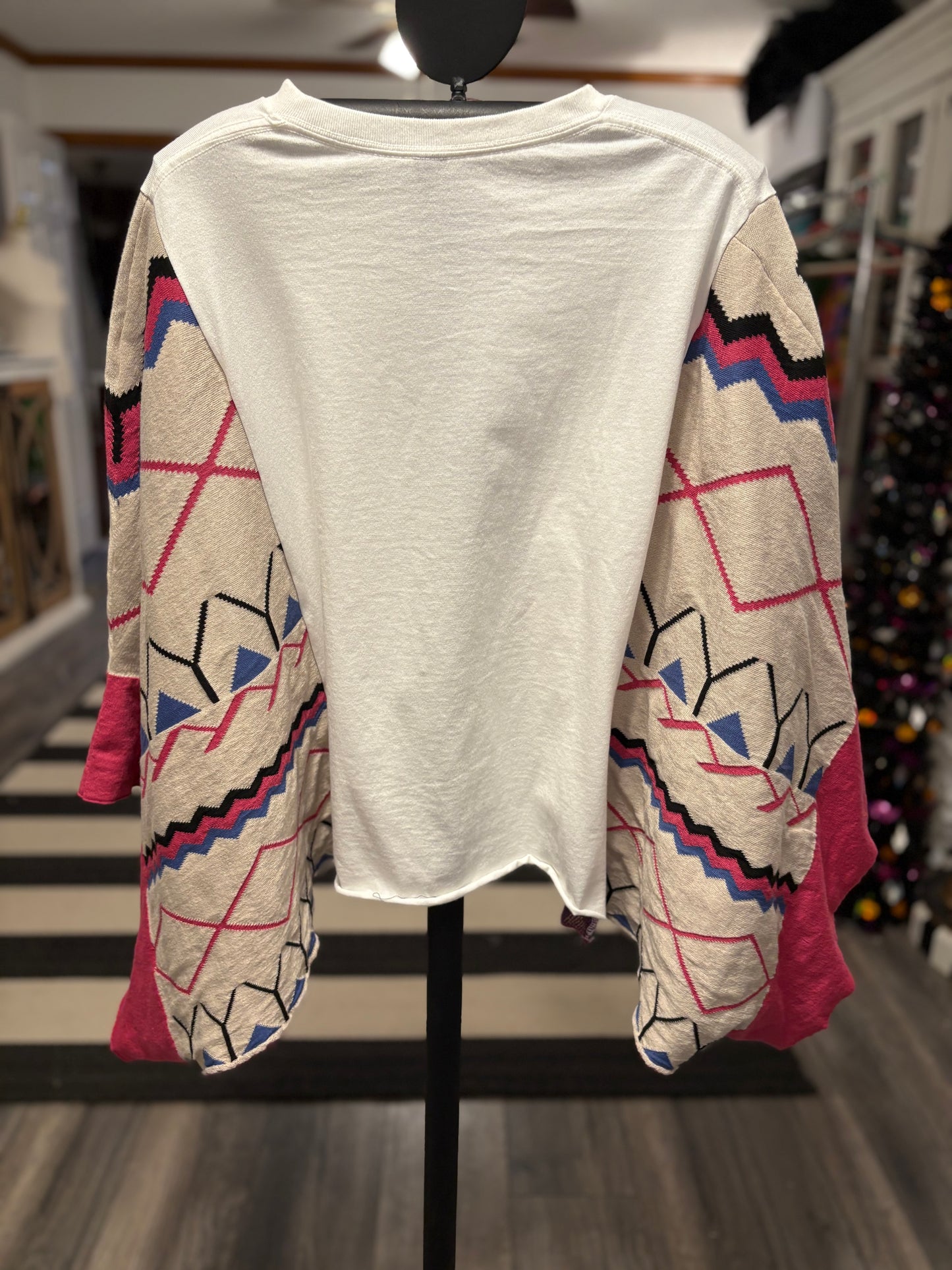 It Is Well Upcycled Drop Sleeve Poncho One Size Fits a Small to XL