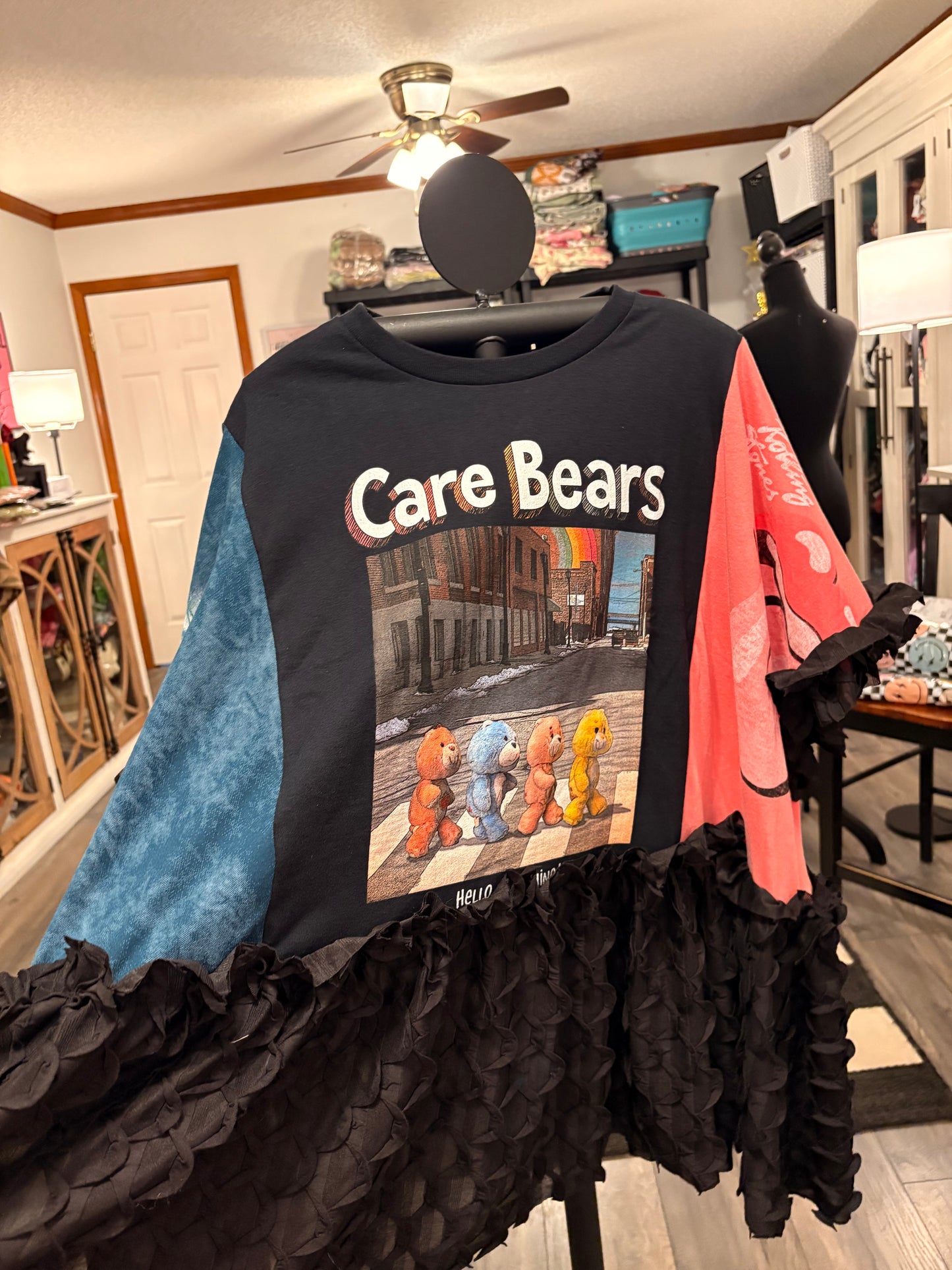 Classic Rock Upcycled Rockstar Fairytale Top One Size Fits a Small to 3X Super Oversized!