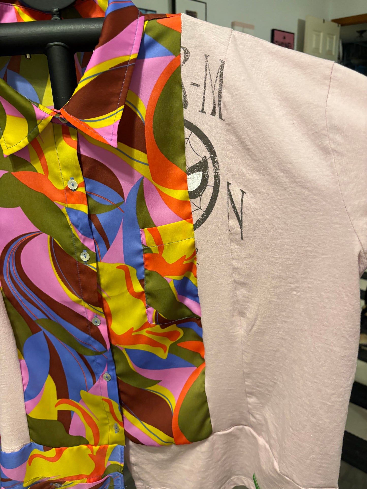 Psychedelic Spidey Boxy Mixed Tee One Size Fits a Small to XL