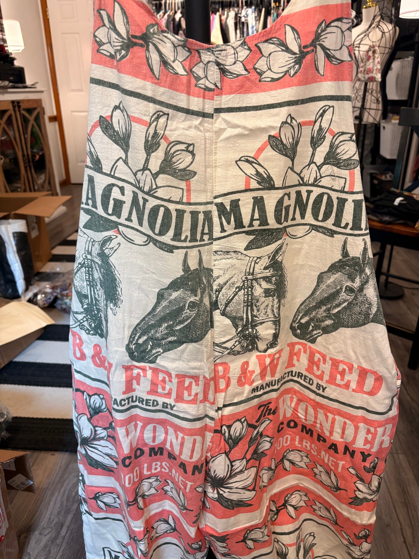 HORSE Feedsack Overalls One Size Fits Most S-XXL Oversized