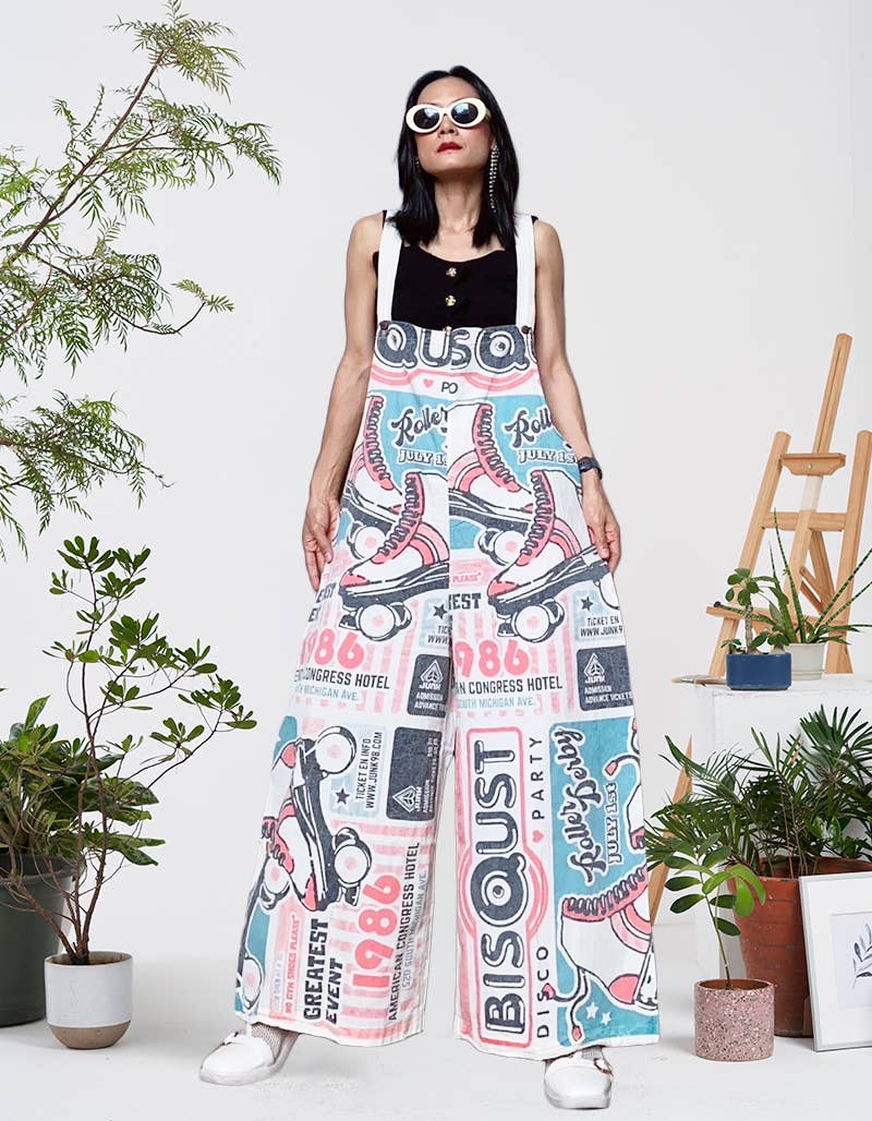 Rollers Feedsack Wide Leg Pants One Size Fits a Small to XXL