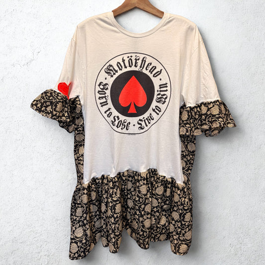 Born To Lose Ruffled Rockstar Dress One Size Fits a Small to XL Oversized