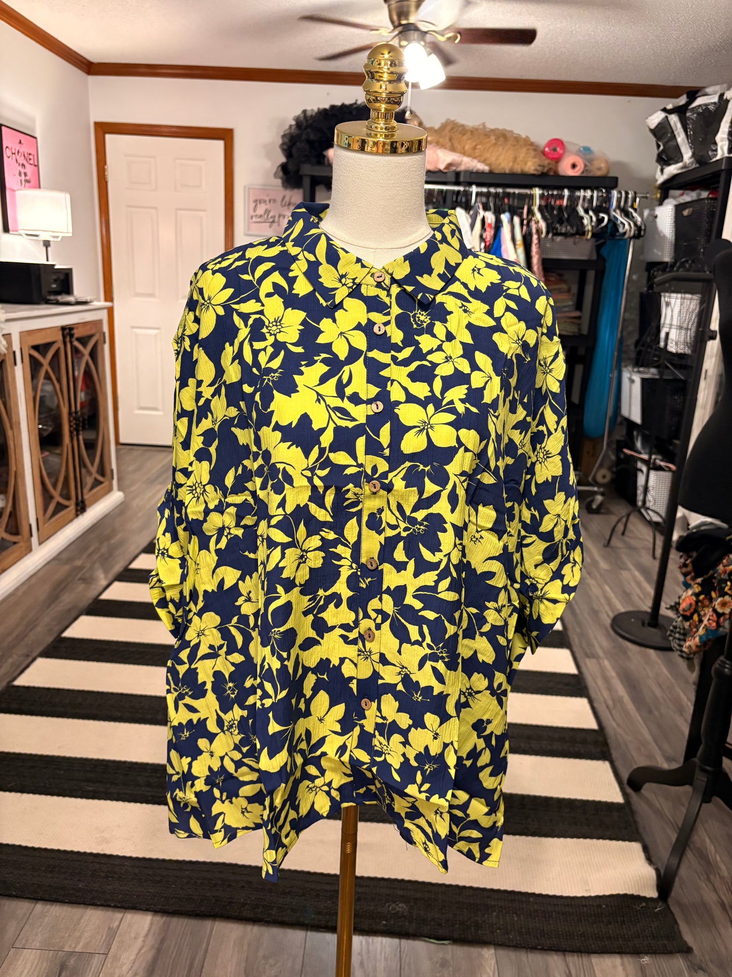 Electric Green Blouse Large