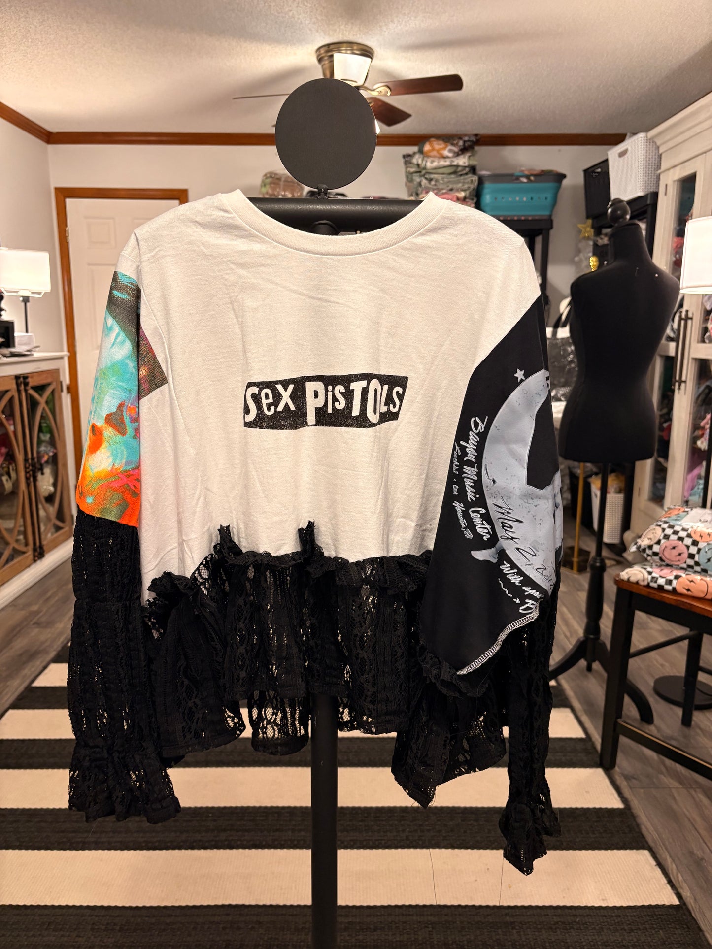 Punk and Prom Upcycled Rockstar Fairytale Top One Size Fits a Small to XL Super Oversized!