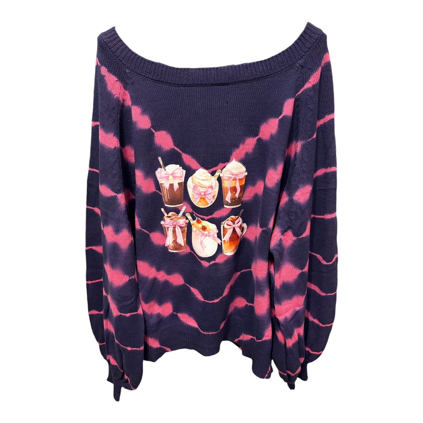 I Like it Iced Upcycled Oversized Sweater Fits Large/XL