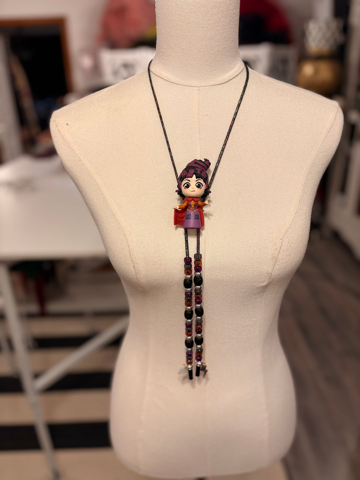 A Bunch Of Witches Brunette Handmade Bolo Necklace