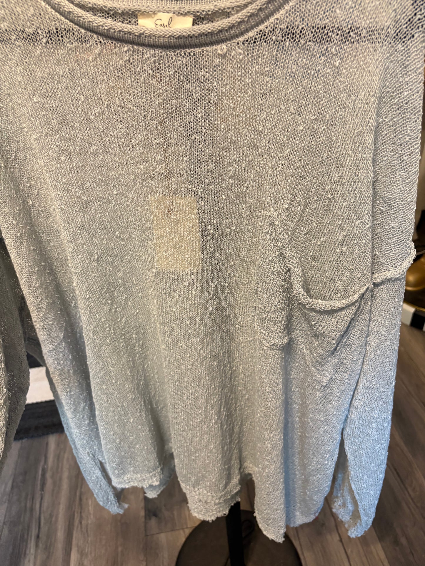 Beautiful Blue Boxy Knit Pullover