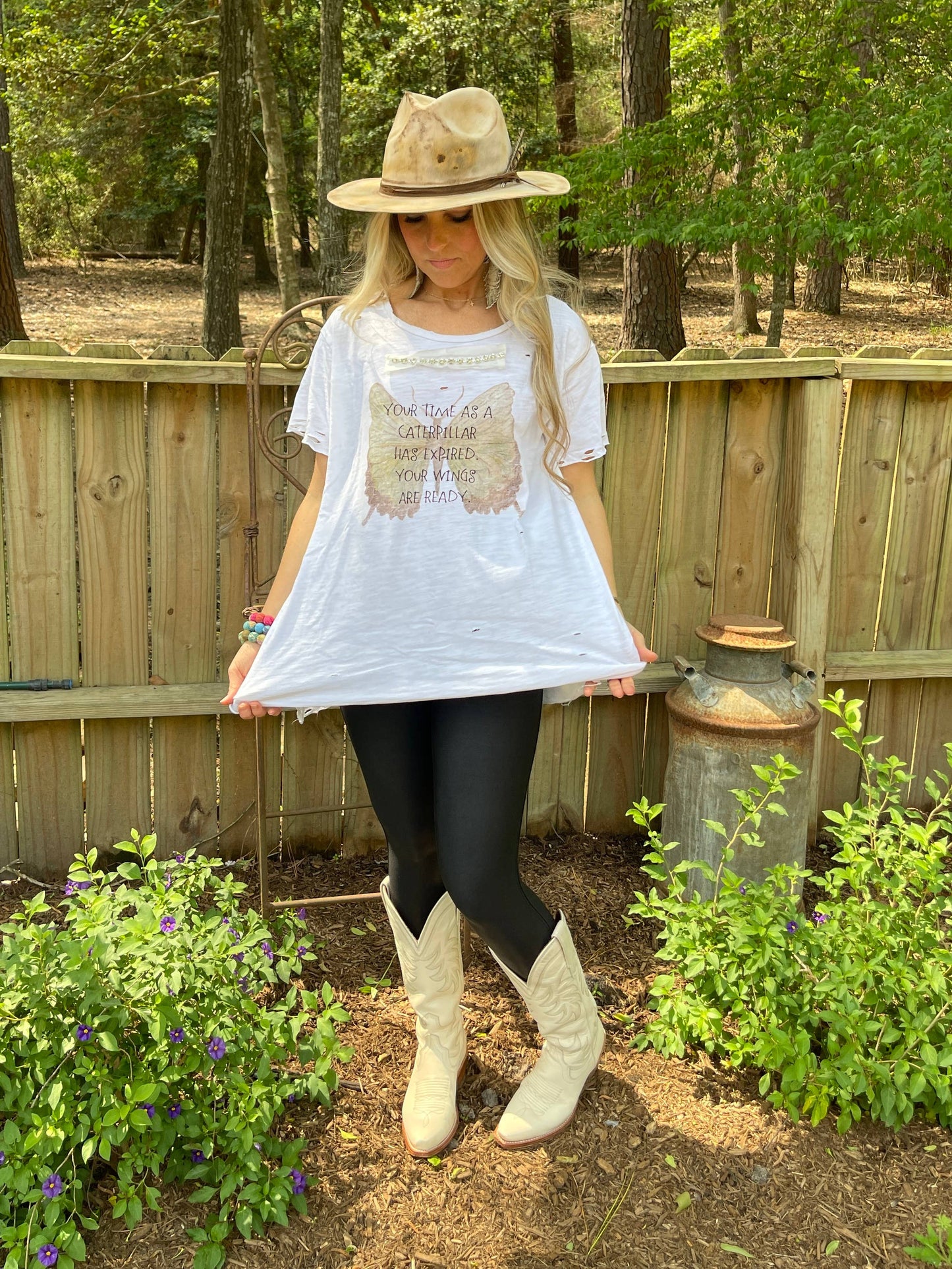 Caterpillar Tattered Shirt: Small/Medium