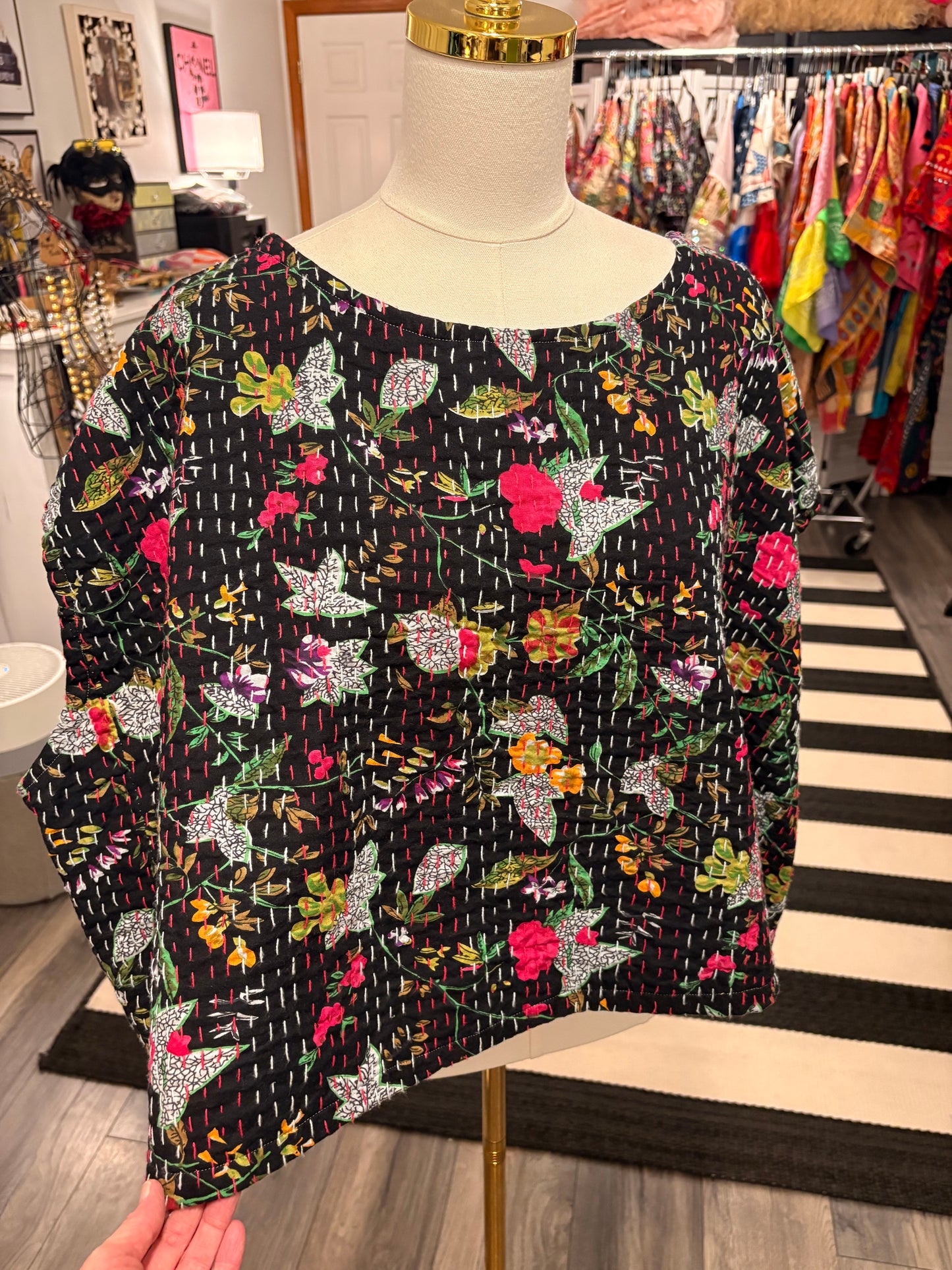 Simone Kantha Top One Size Fits a Small to Large