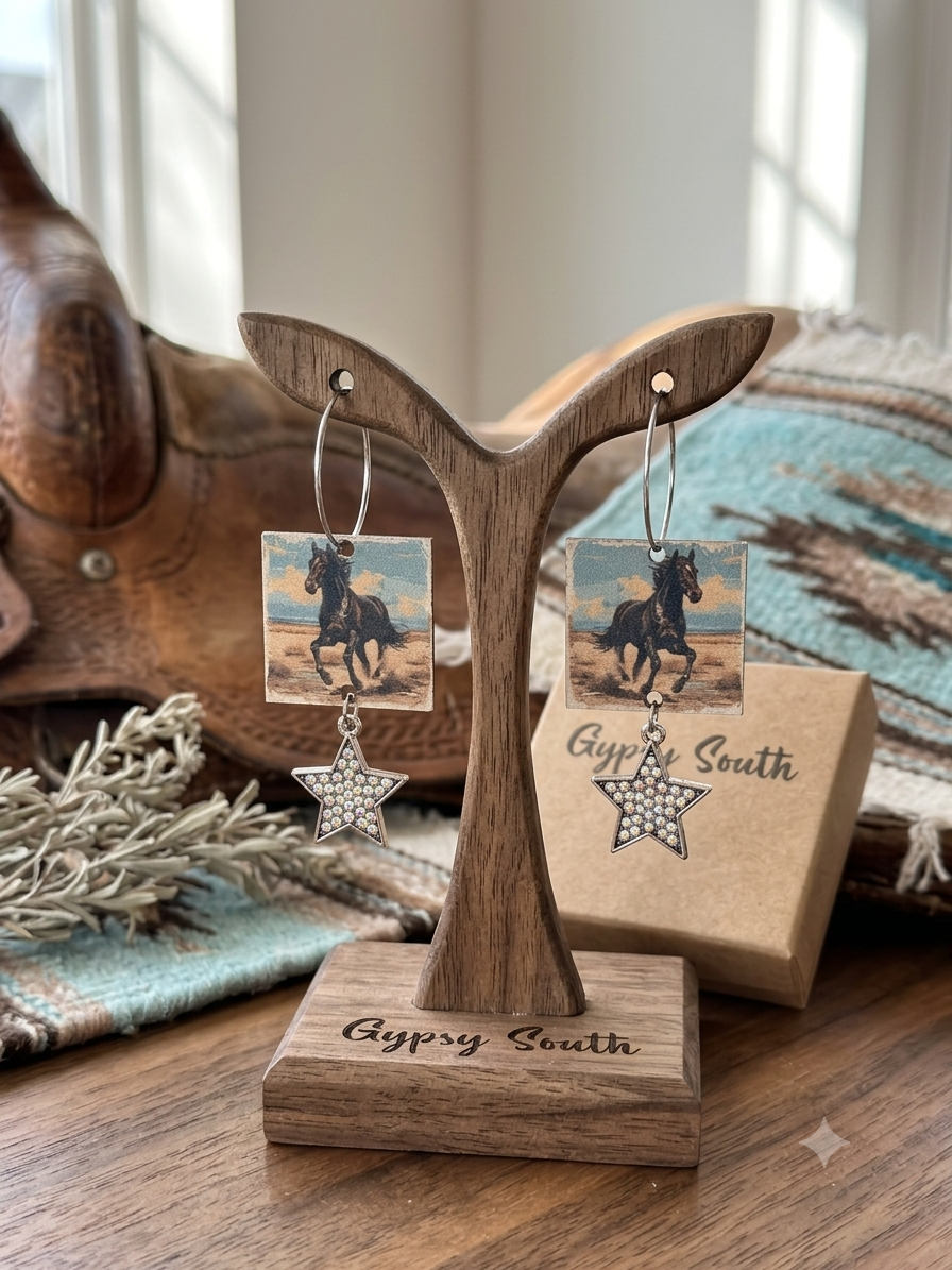 Champion Handcrafted Wooden Earrings