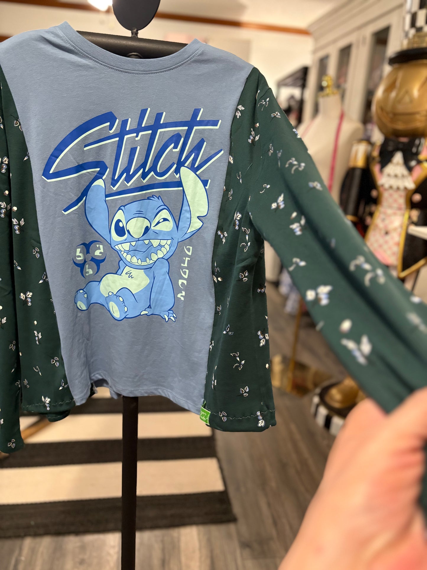 Stitch Upcycled Drop Sleeve Knit Tee One Size Fits a Small to XL