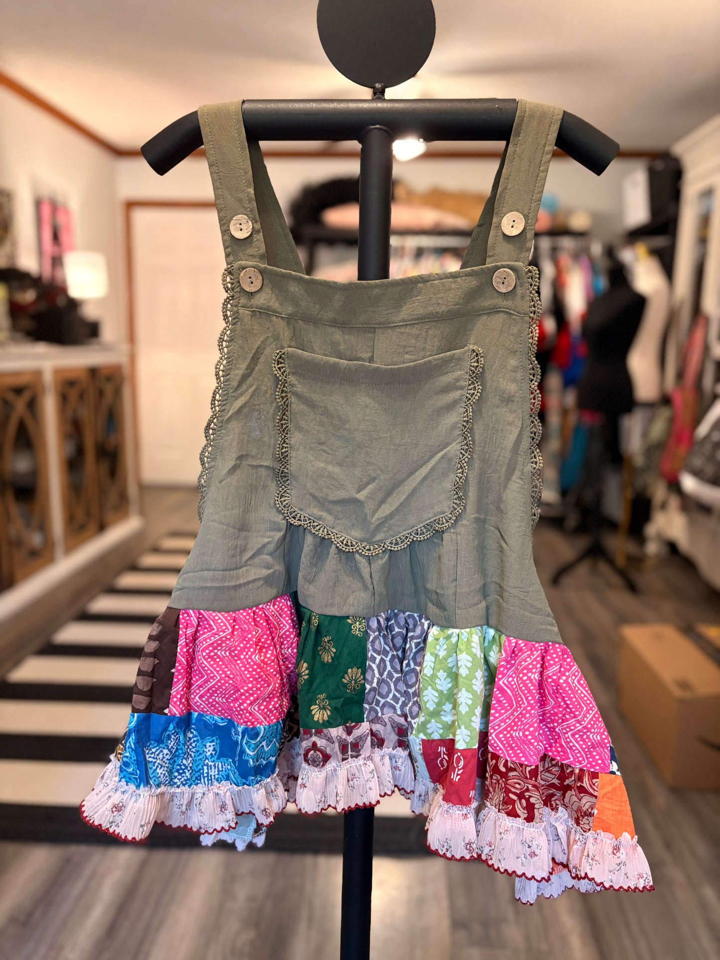 Corrin Upcycled Overall Top Fits Small to XXL Size 2-18