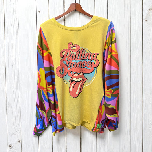 Stones Upcycled Funky Top Fits a Large to 3X…Super Oversized