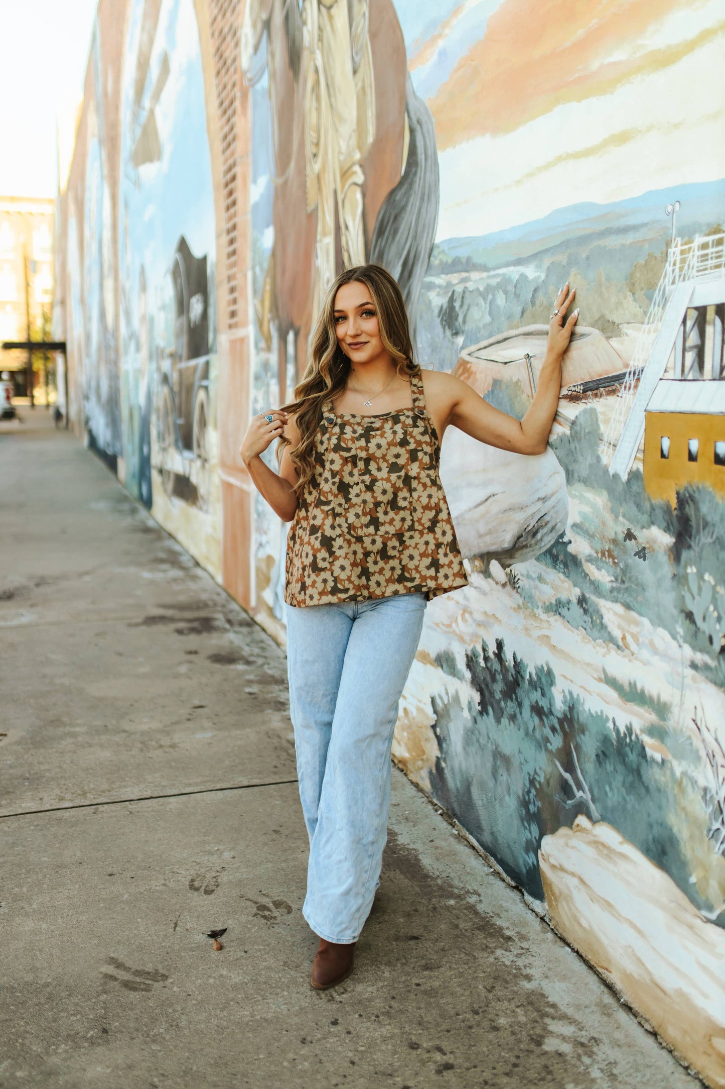 BUCKIN BIBS *FLORAL: L/XL