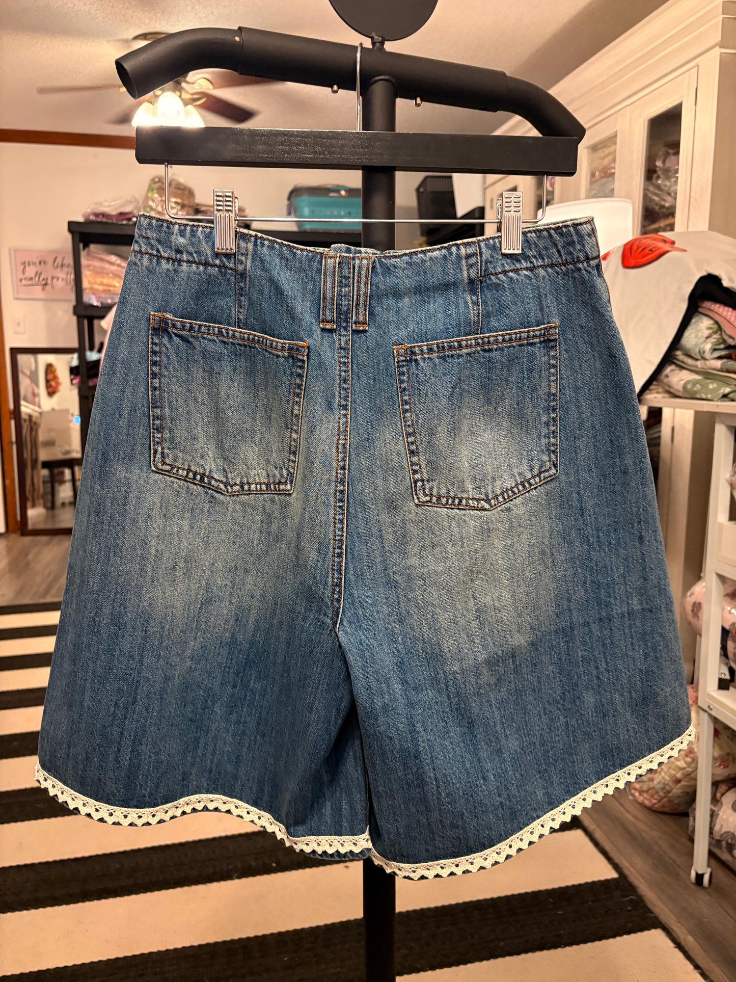 Trixie Refashioned Junk Jean Short Small 2/4