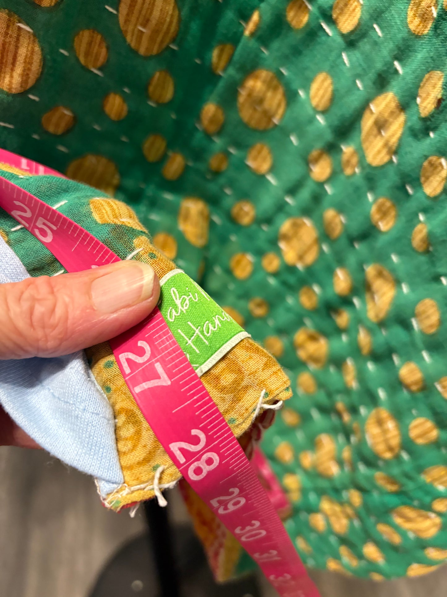 Hello Kitty Upcycled Vintage Kantha Poncho Tee Fits A Size Small to 3X