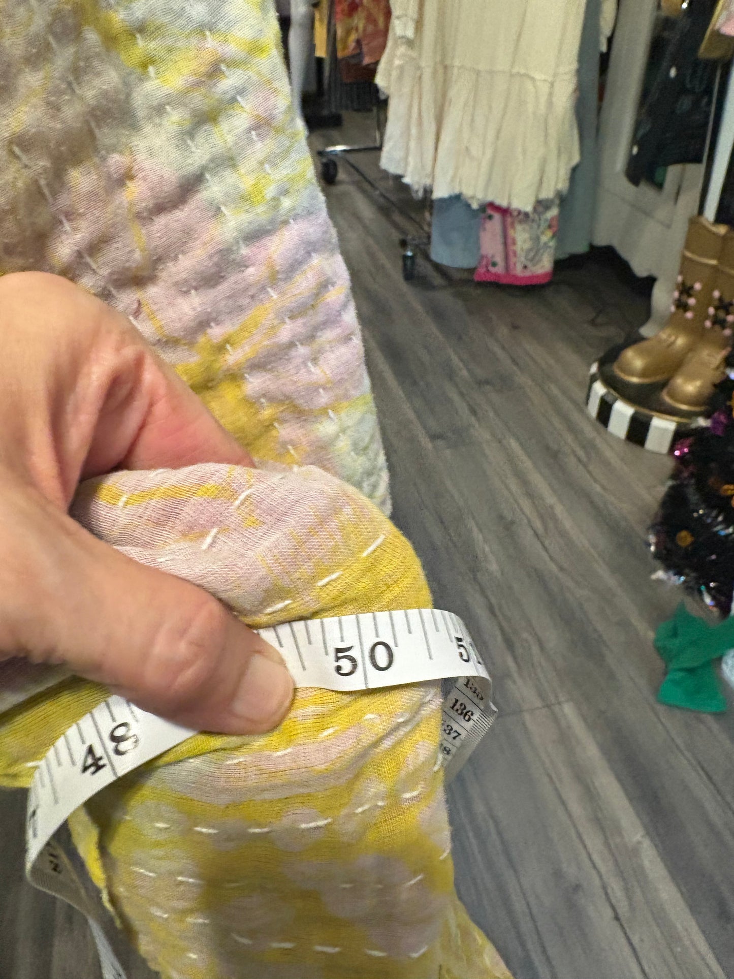 Alright Upcycled Vintage Kantha Poncho Tee One Size Fits a Large to 3X