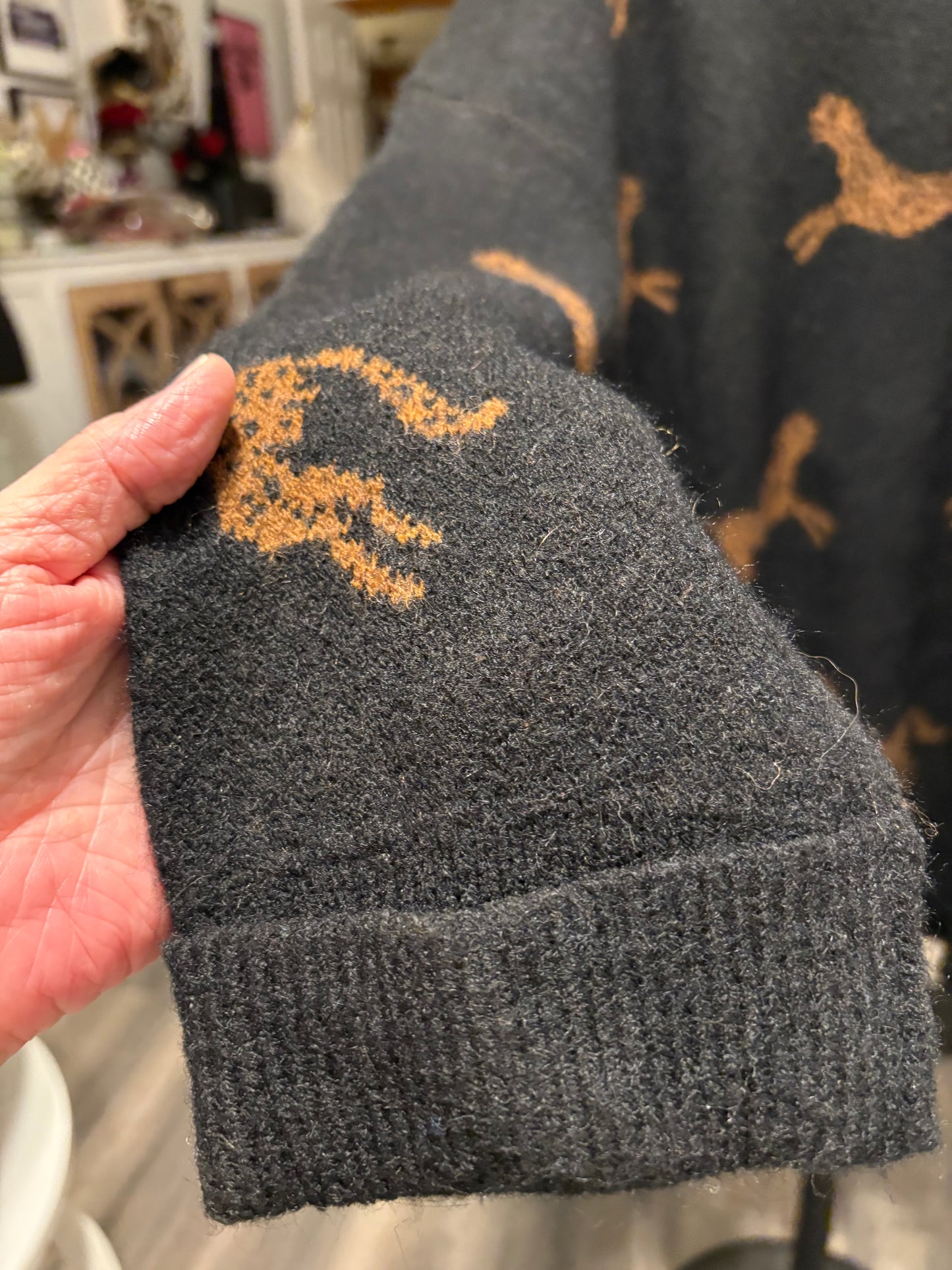 Easel Black Cheetah Sweater Plus Size
