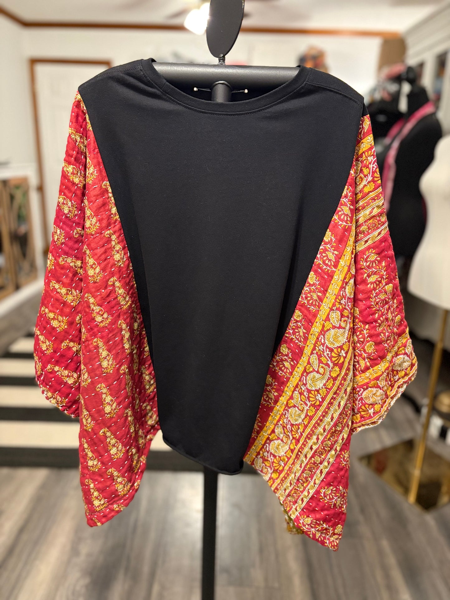 Tom Petty Upcycled Vintage Kantha Poncho Tee One Size Fits a Small to XXL
