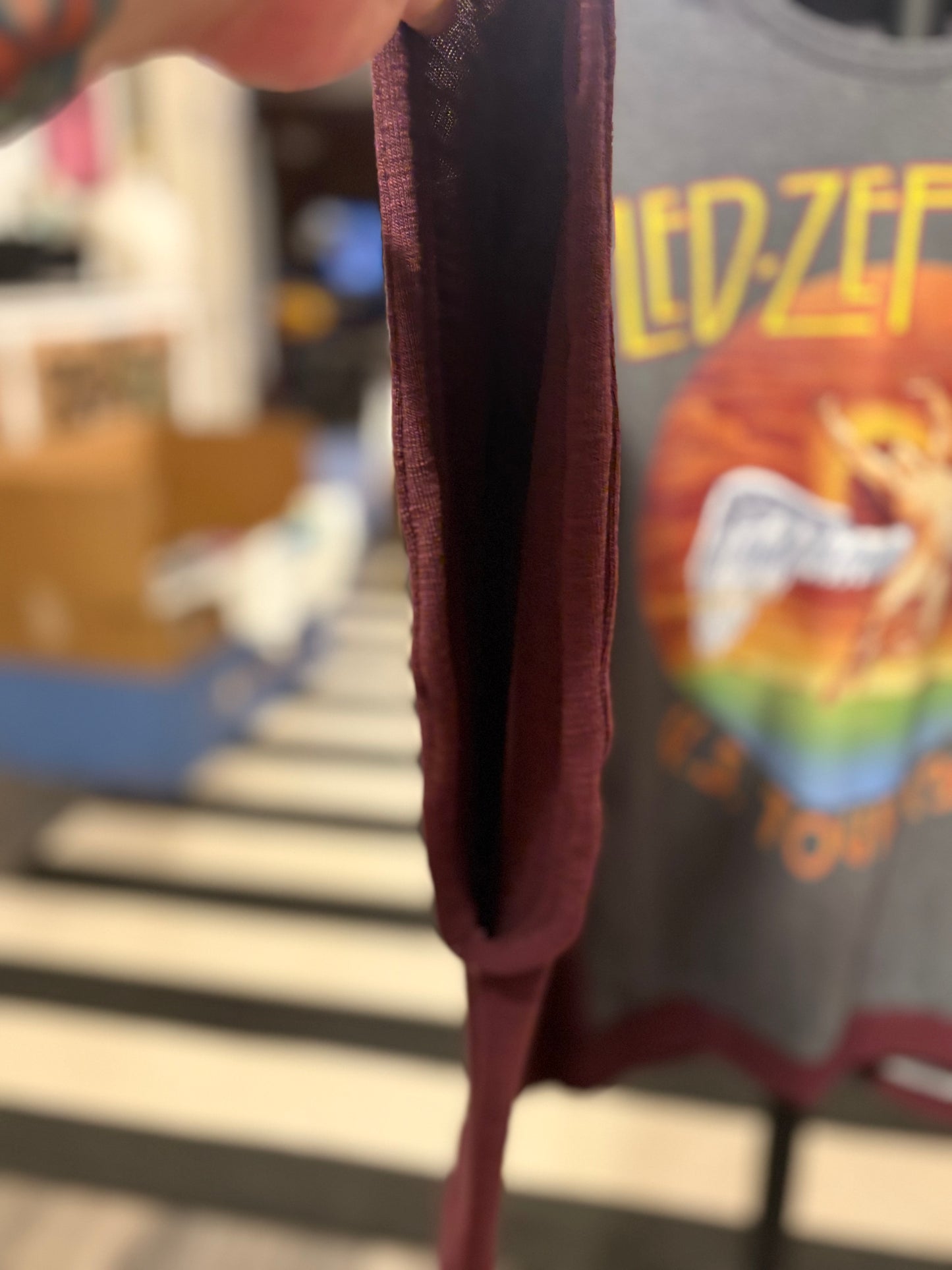 Zeppelin Upcycled Drop-Sleeve Knit Tee One Size Fits a Small to 2X